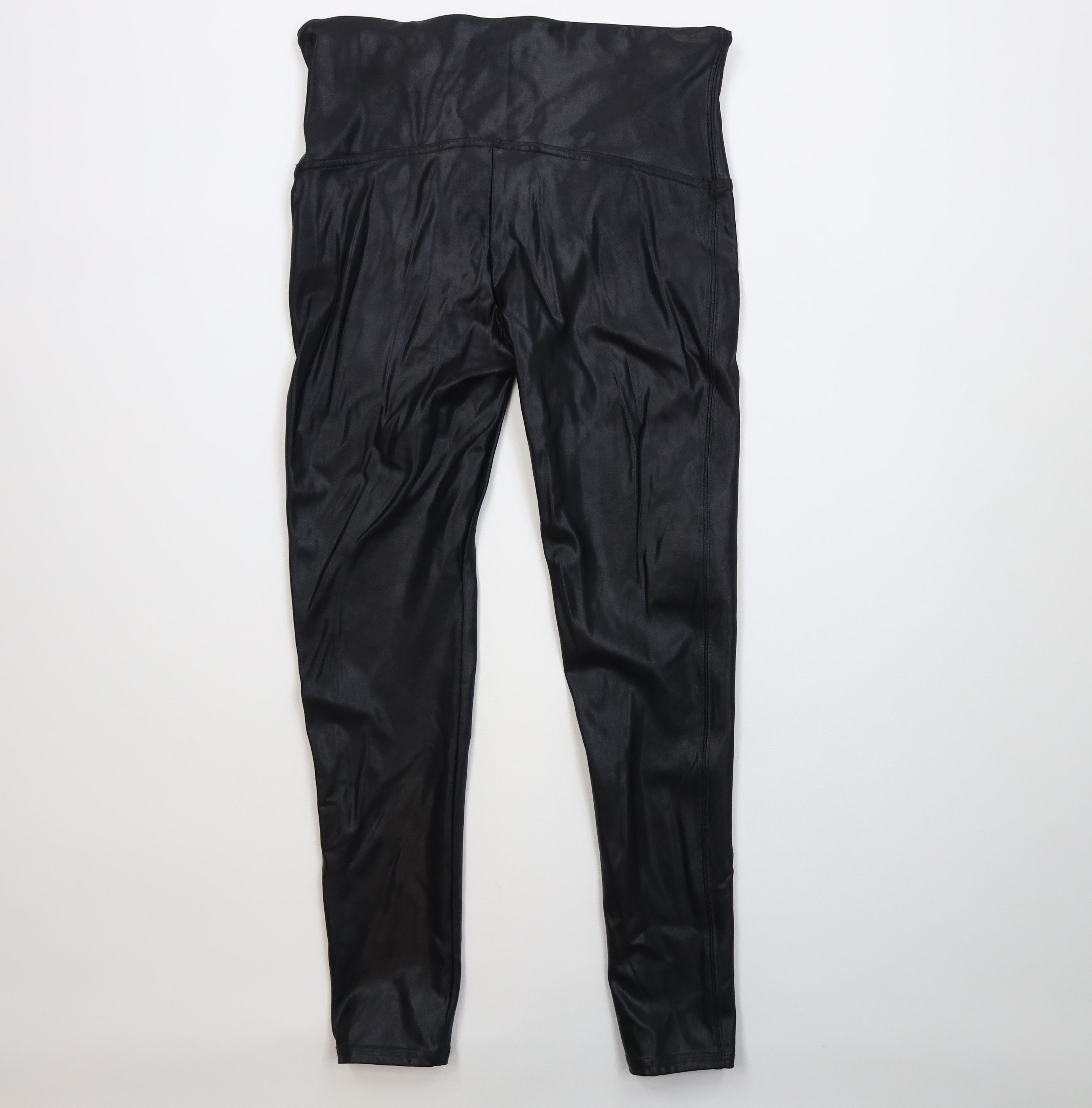 Spanx Spanx Faux Leather Spandex Leggings Pants Black Shapewear Size 29" - 7 Thumbnail