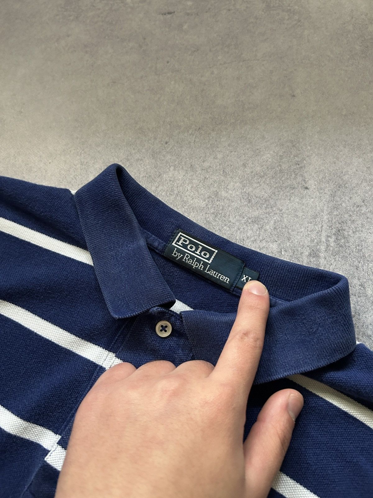Polo Ralph Lauren × Vintage Vintage Polo Ralph Lauren Striped polos shirts Size US XL / EU 56 / 4 - 3 Thumbnail
