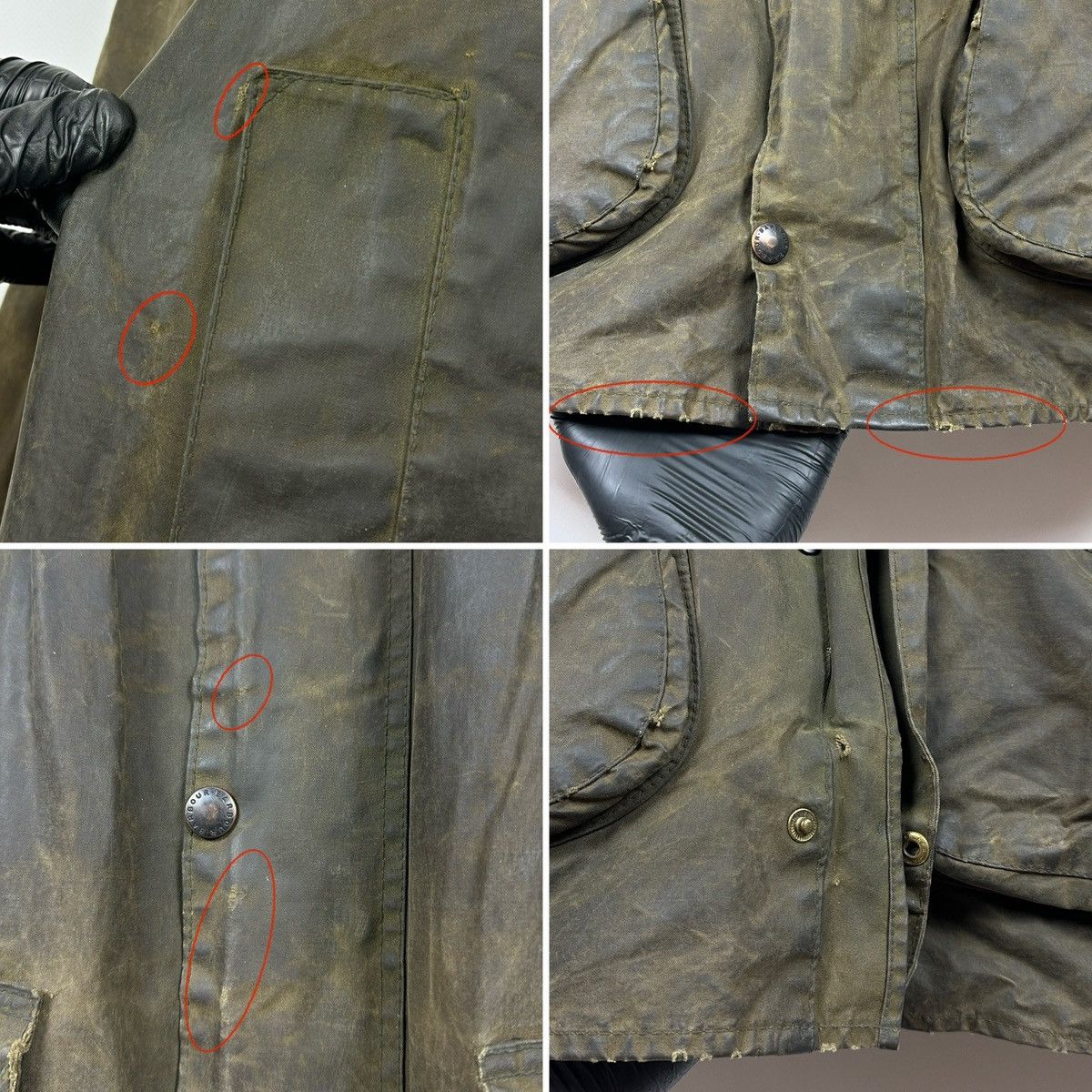 Barbour Vintage Barbour Northumbria Olive Green Waxed Coat Jacket Size US XL / EU 56 / 4 - 23 Thumbnail