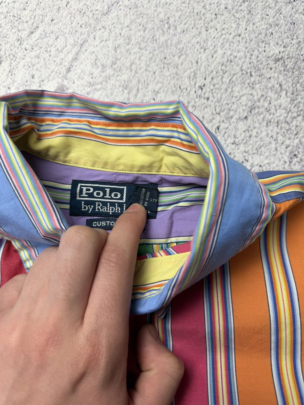 Polo Ralph Lauren Vintage RALPH LAUREN Multicolour Striped long Sleeved Shirt Size US XL / EU 56 / 4 - 15 Thumbnail
