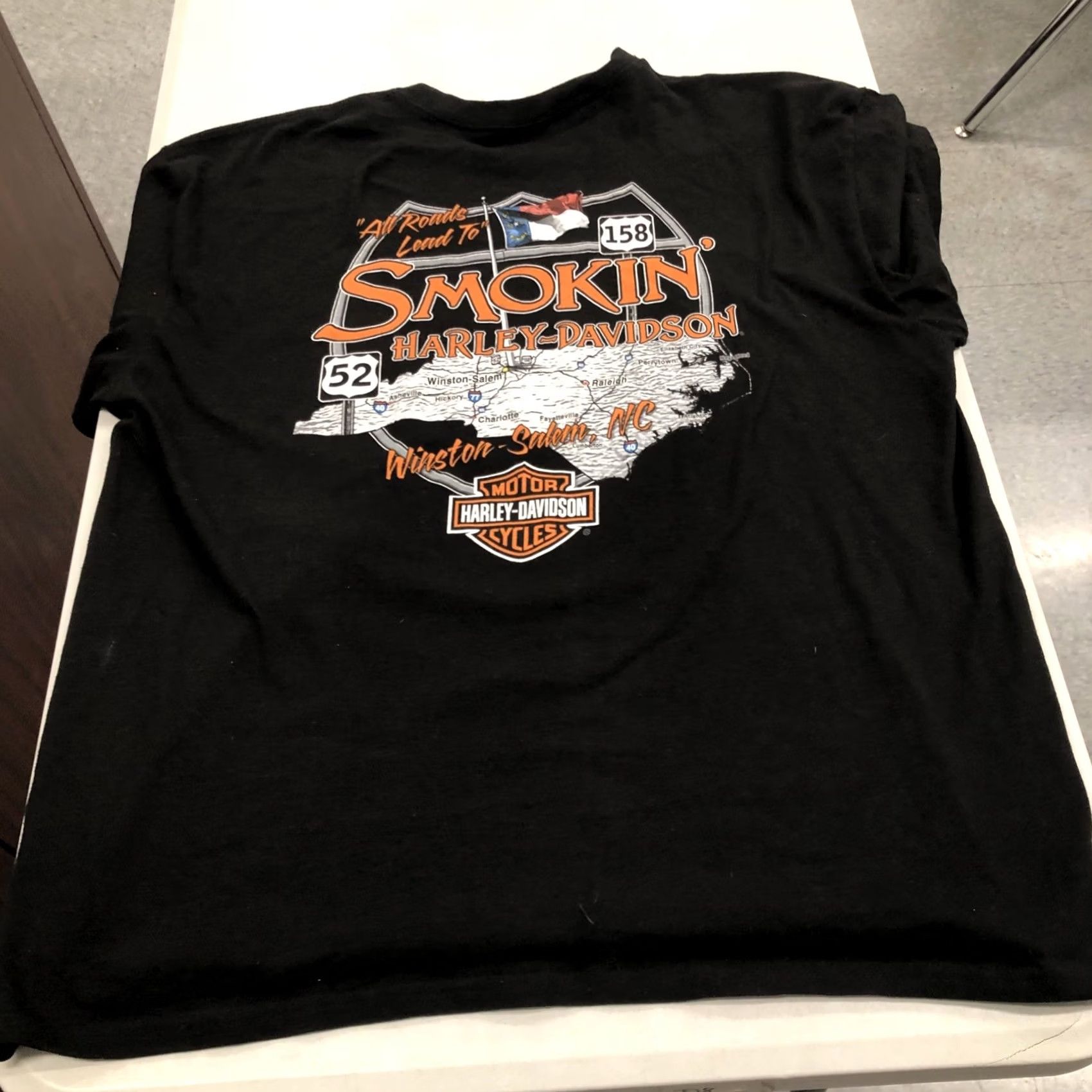 Harley Davidson VINTAGE Harley-Davidson T-Shirt XL Black Motorcycle Graphic Print Men Size US XL / EU 56 / 4 - 3 Thumbnail