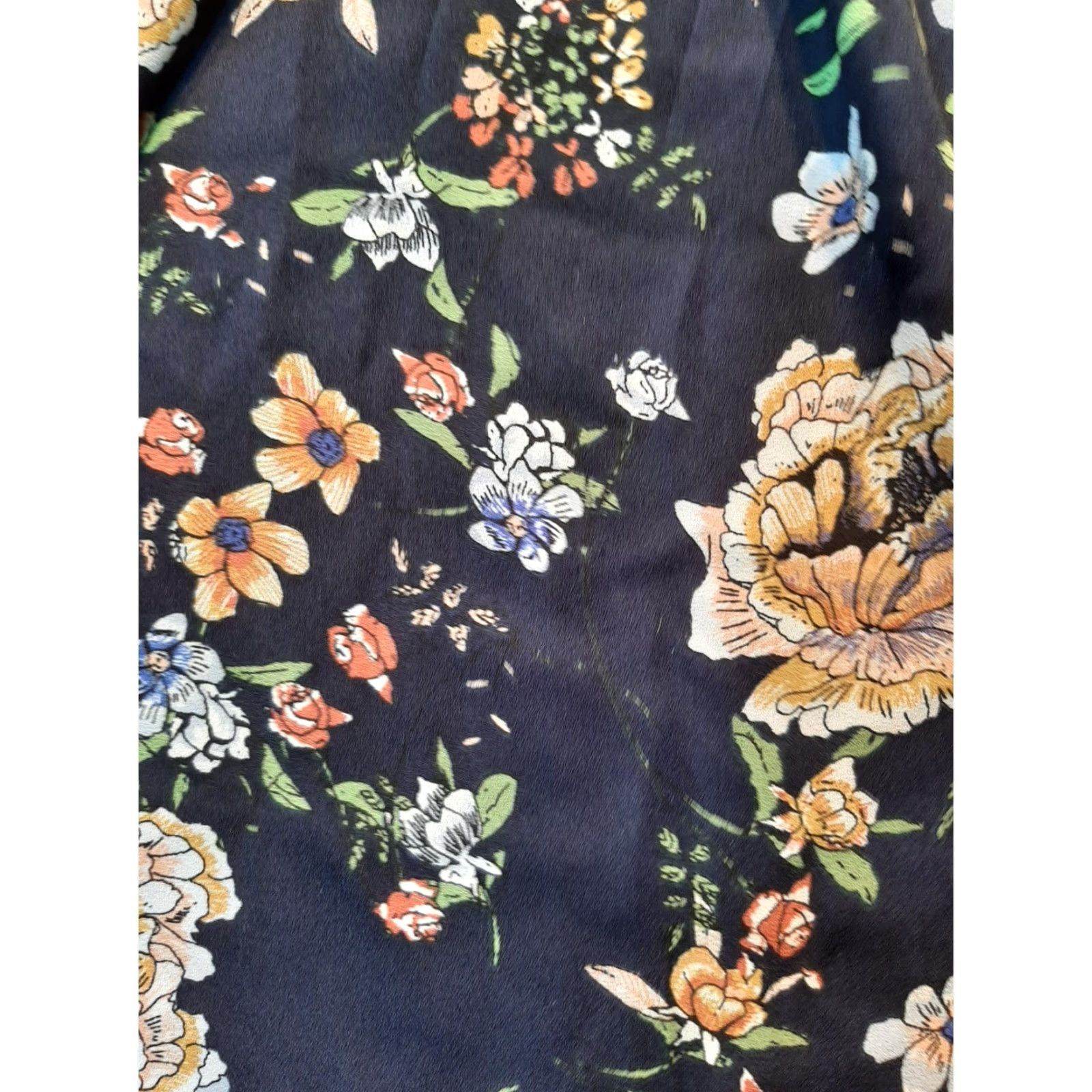 Vintage Halogen Sleeveless Blouse Womens XS Blue Floral Top Size XS / US 0-2 / IT 36-38 - 2 Thumbnail