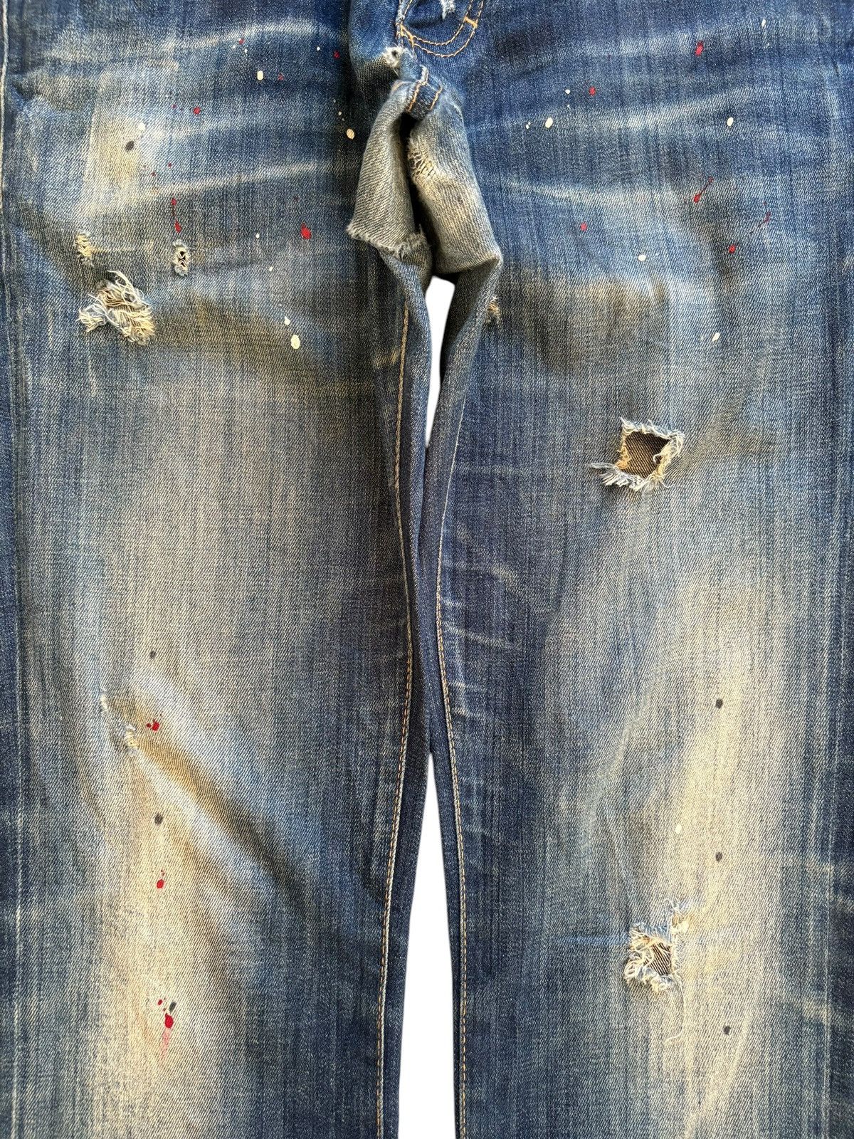 Dsquared2 Vintage Italy Dsquared2 Button Fly Painted Distressed Jeans Size US 33 - 5 Thumbnail