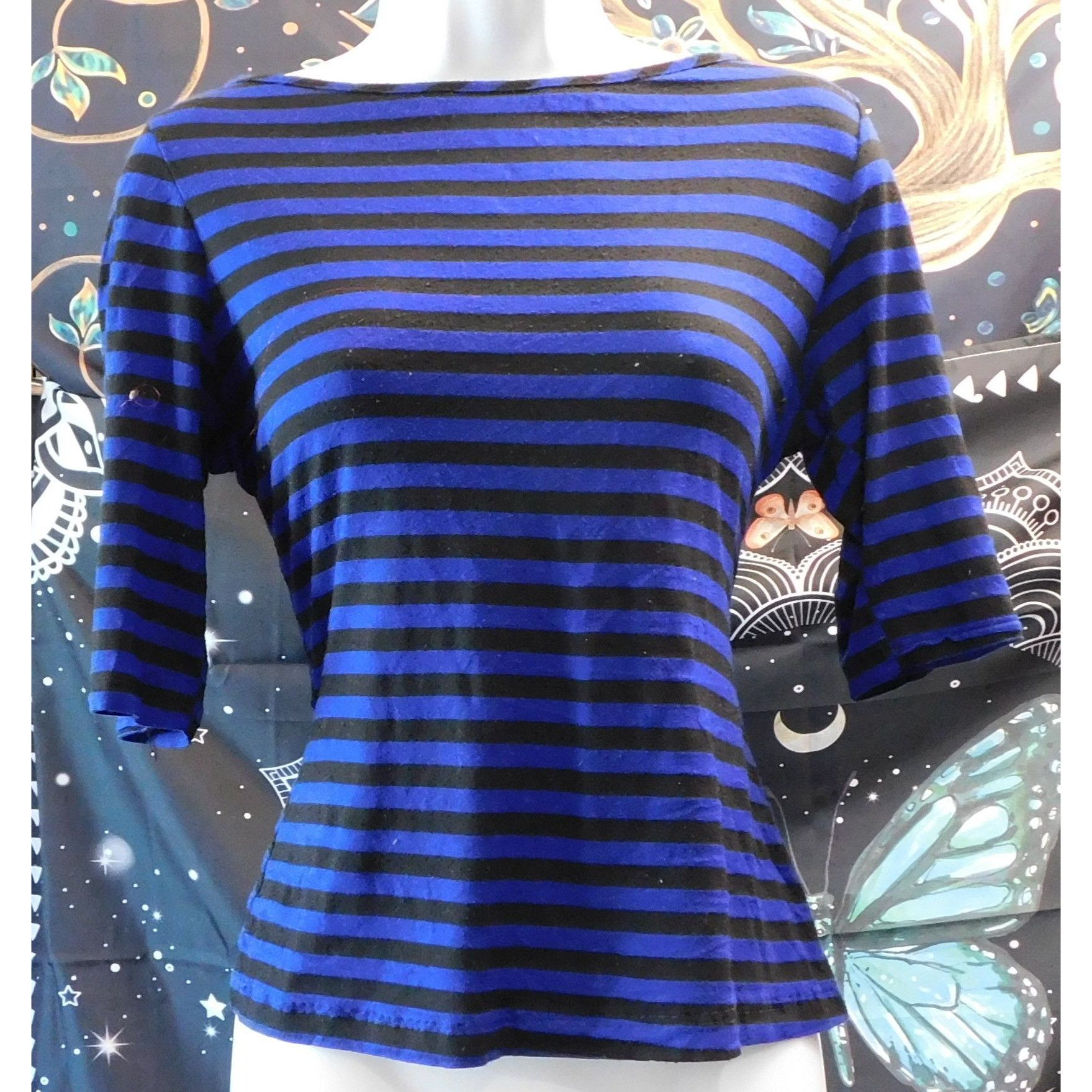 Other Green Envelope Los Angeles Blue And Black Striped Shirt Size M / US 6-8 / IT 42-44 - 1 Thumbnail