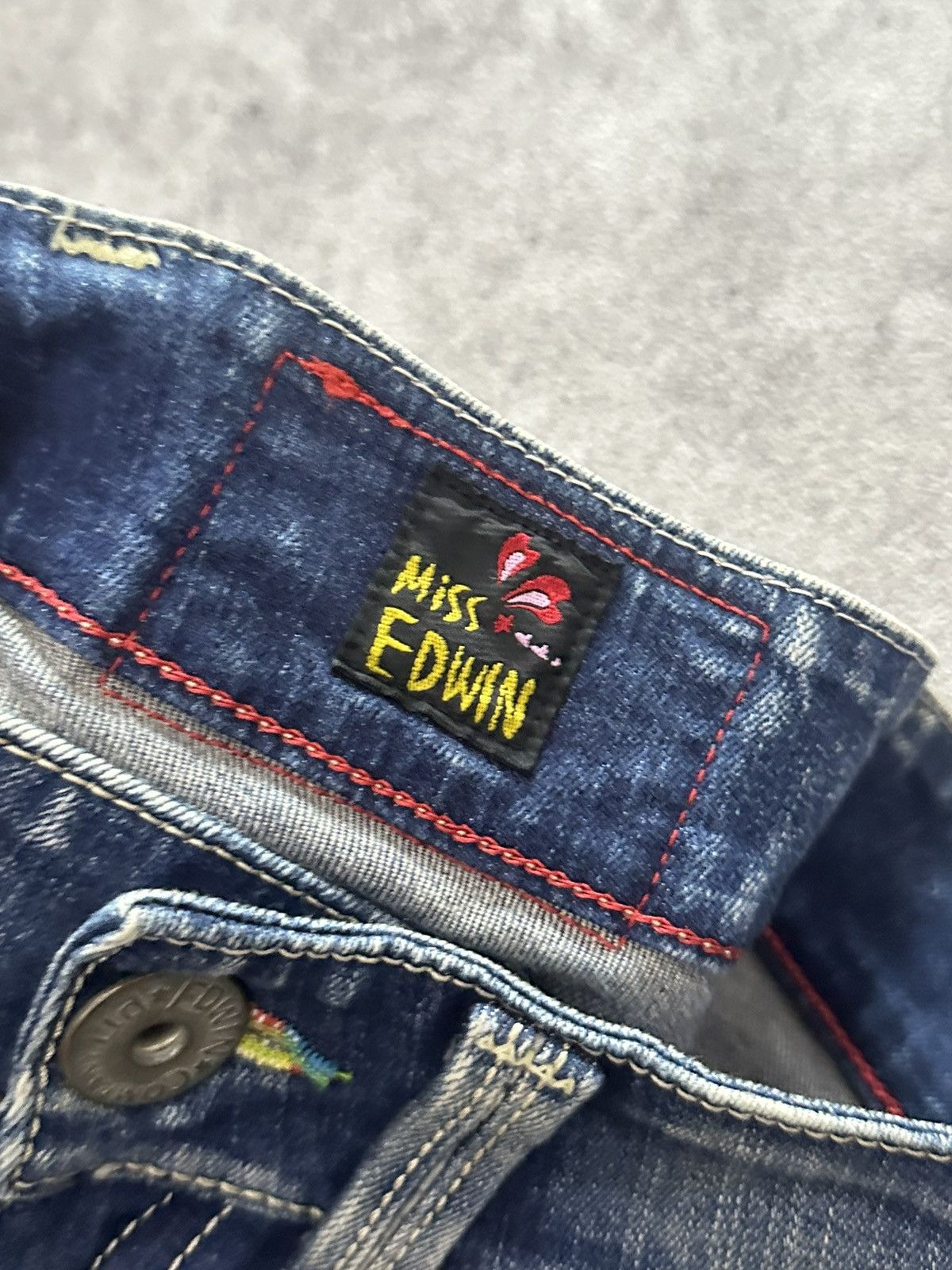 Tornado Mart 90s Vintage Edwin Flared Bootcut Washed Denim Jeans Size US 28 / EU 44 - 5 Thumbnail