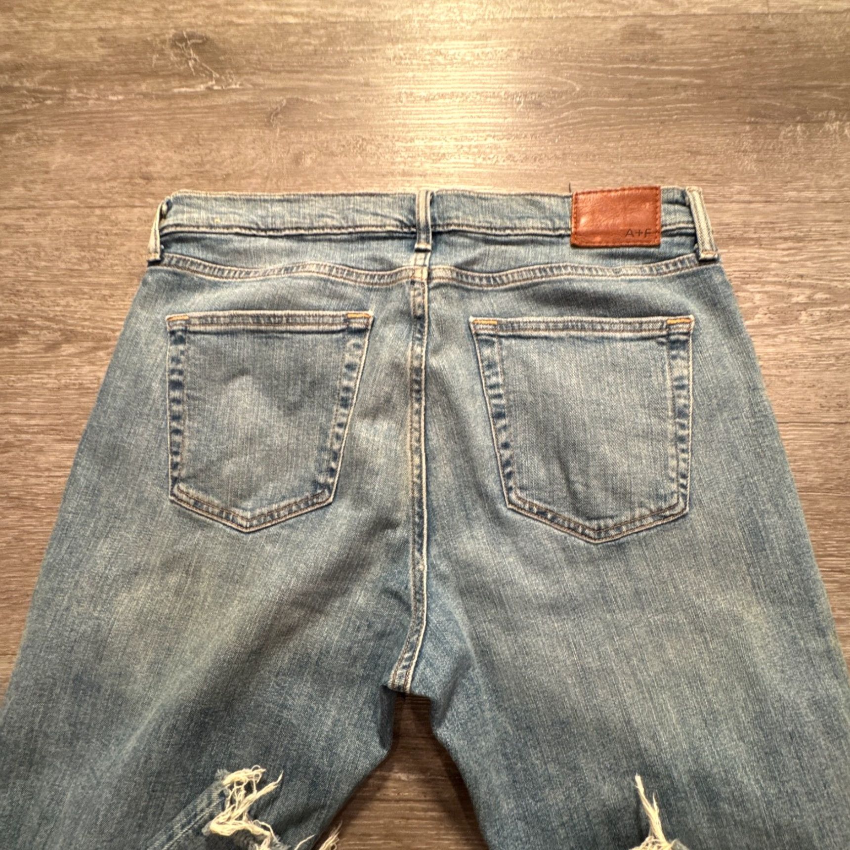 Abercrombie & Fitch Abercrombie & Fitch Jeans Slim 34 Blue Denim Rustin Athletic Slim 34x26 Mens Regular 5-Pocket Stretch Denim Blue Jeans Size US 34 / EU 50 - 7 Thumbnail