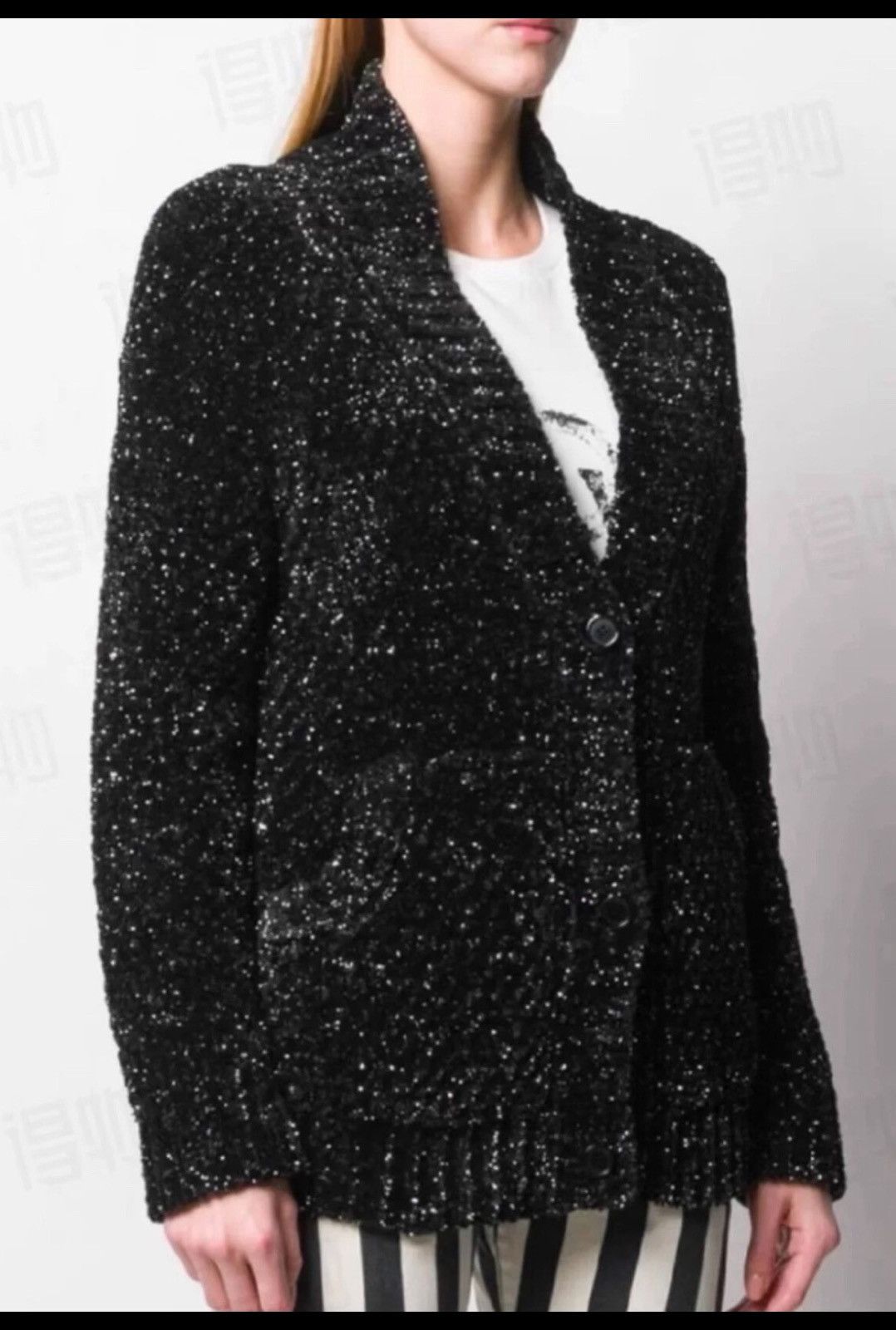 Saint Laurent Paris Saint Laurent SLP 19FW All-Over Star Glitter Cardigan Size US XS / EU 42 / 0 - 9 Thumbnail
