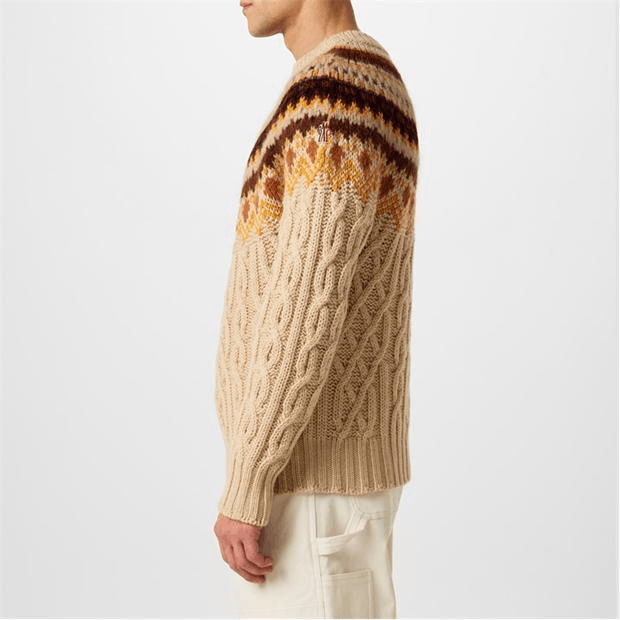 Moncler Patterned Jacquard Wool Sweater Size US L / EU 52-54 / 3 - 6 Thumbnail