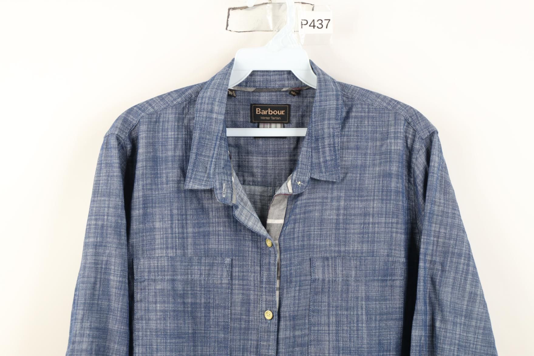 Barbour Barbour Winter Tartan Chambray Collared Button Shirt Blue Size M / US 6-8 / IT 42-44 - 2 Thumbnail