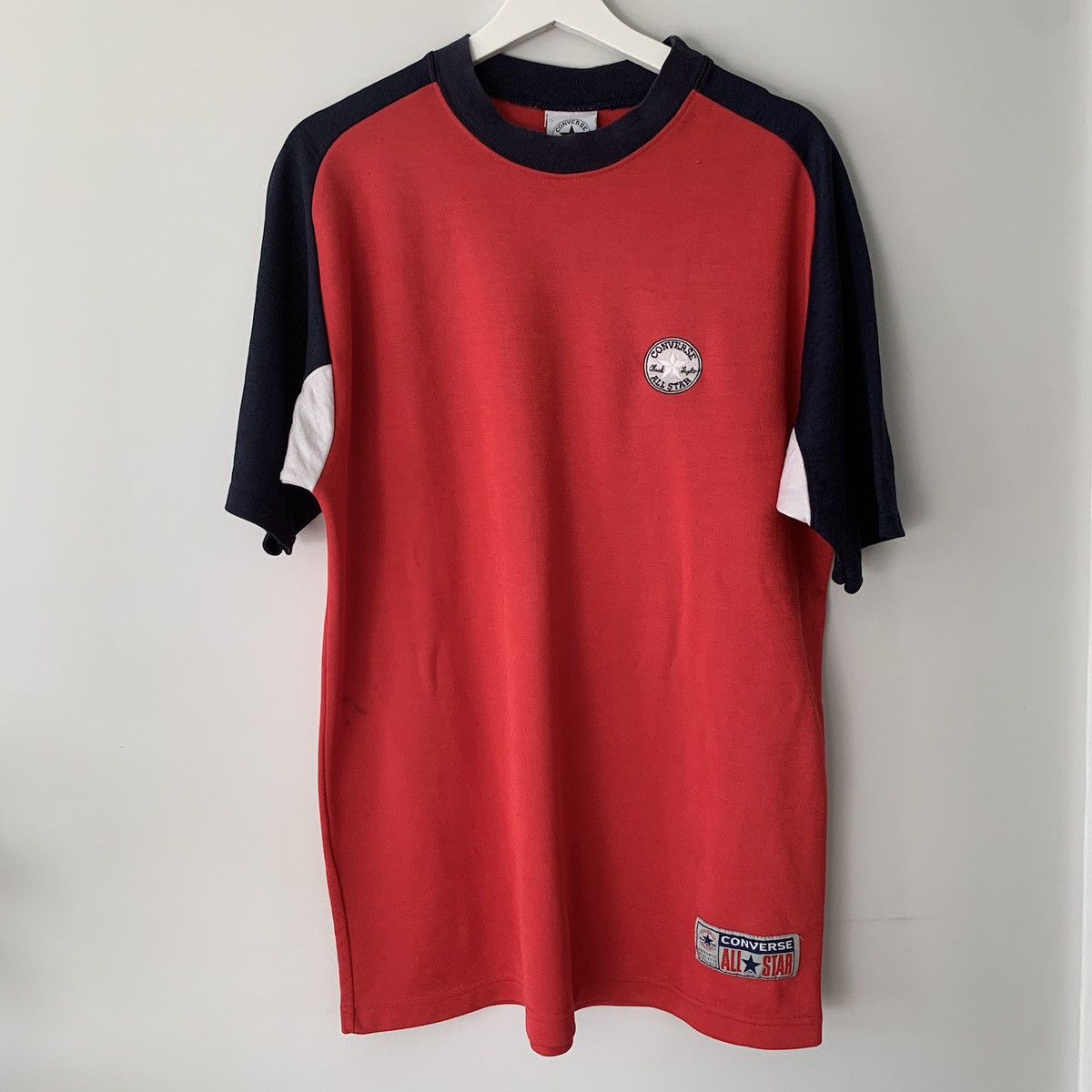 Converse × Vintage Vintage 90s Converse Streetwear Shirt Jersey Material Size US L / EU 52-54 / 3 - 8 Thumbnail