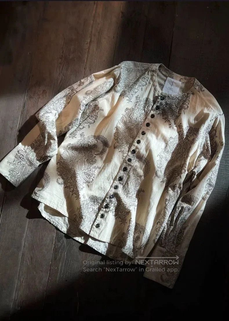 John Alexander Skelton John Alexander Skelton Light yellow plant printed collarles Size US M / EU 48-50 / 2 - 2 Thumbnail