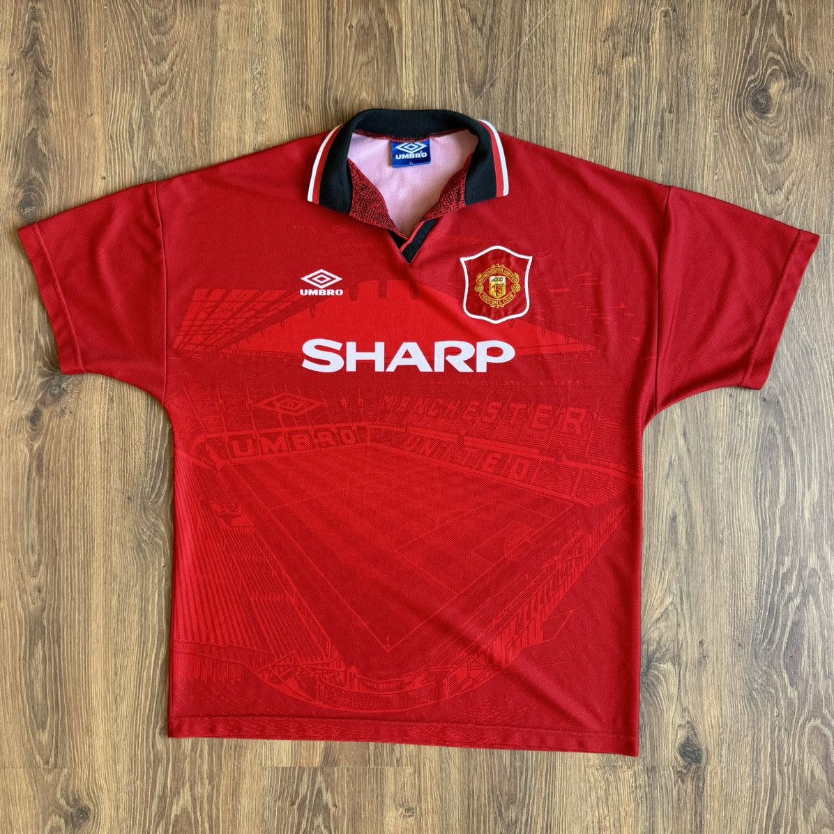 Umbro Manchester United Home football shirt 1994-1995 Jersey Umbro Size US XL / EU 56 / 4 - 1 Thumbnail