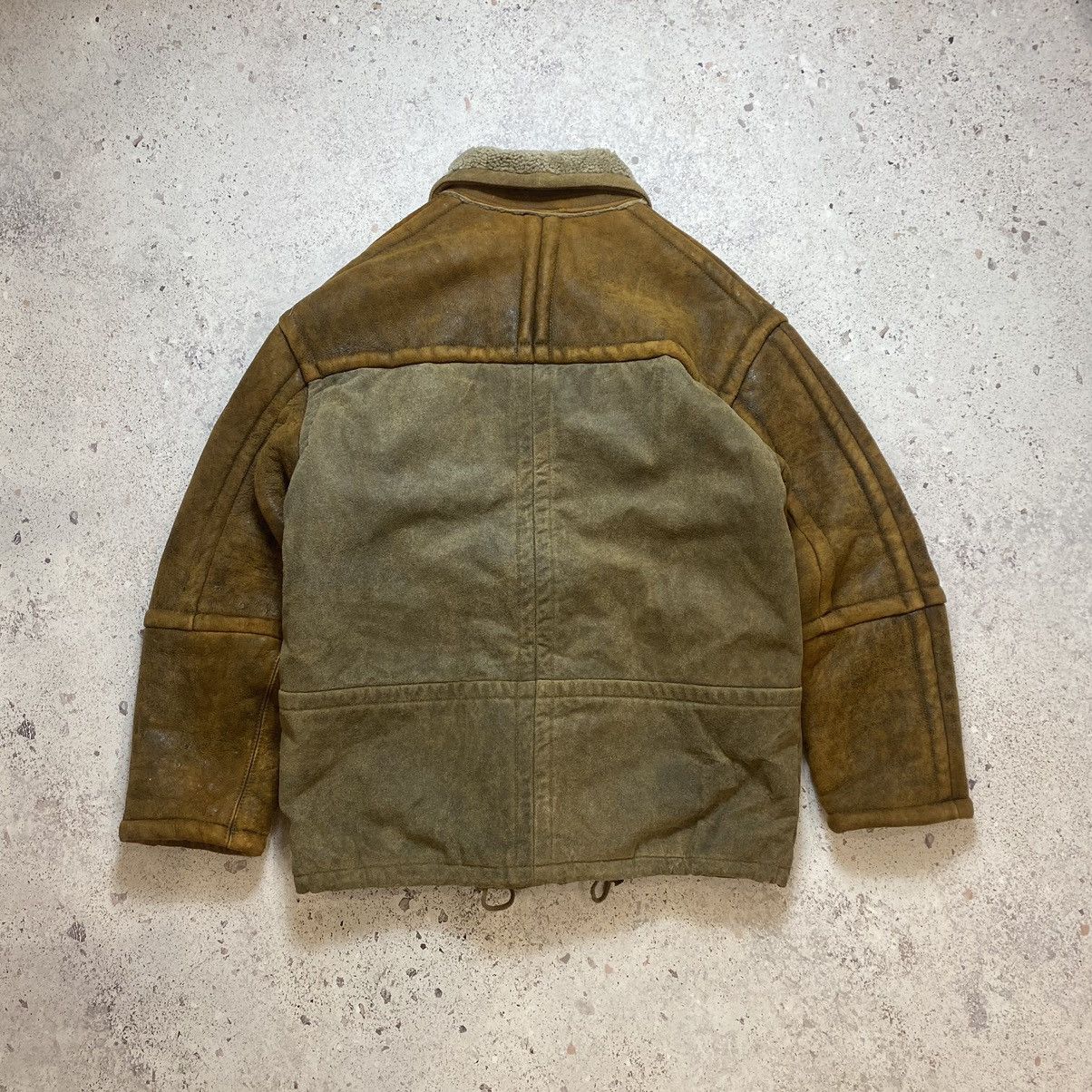 Camel × Japanese Brand × Vintage Vintage 90s Leather Camel Jacket Coat Y2K Avantgarde Retro Size US XL / EU 56 / 4 - 15 Thumbnail
