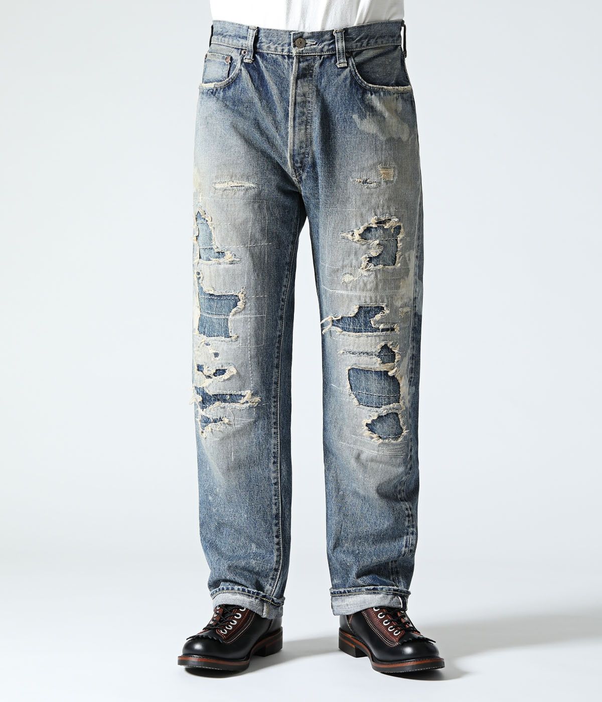 パンツ SUGAR CANE 1947 REPAIRED AGED MODEL Sugar Cane 1947 Straight Leg - 14.25oz. Aged Model