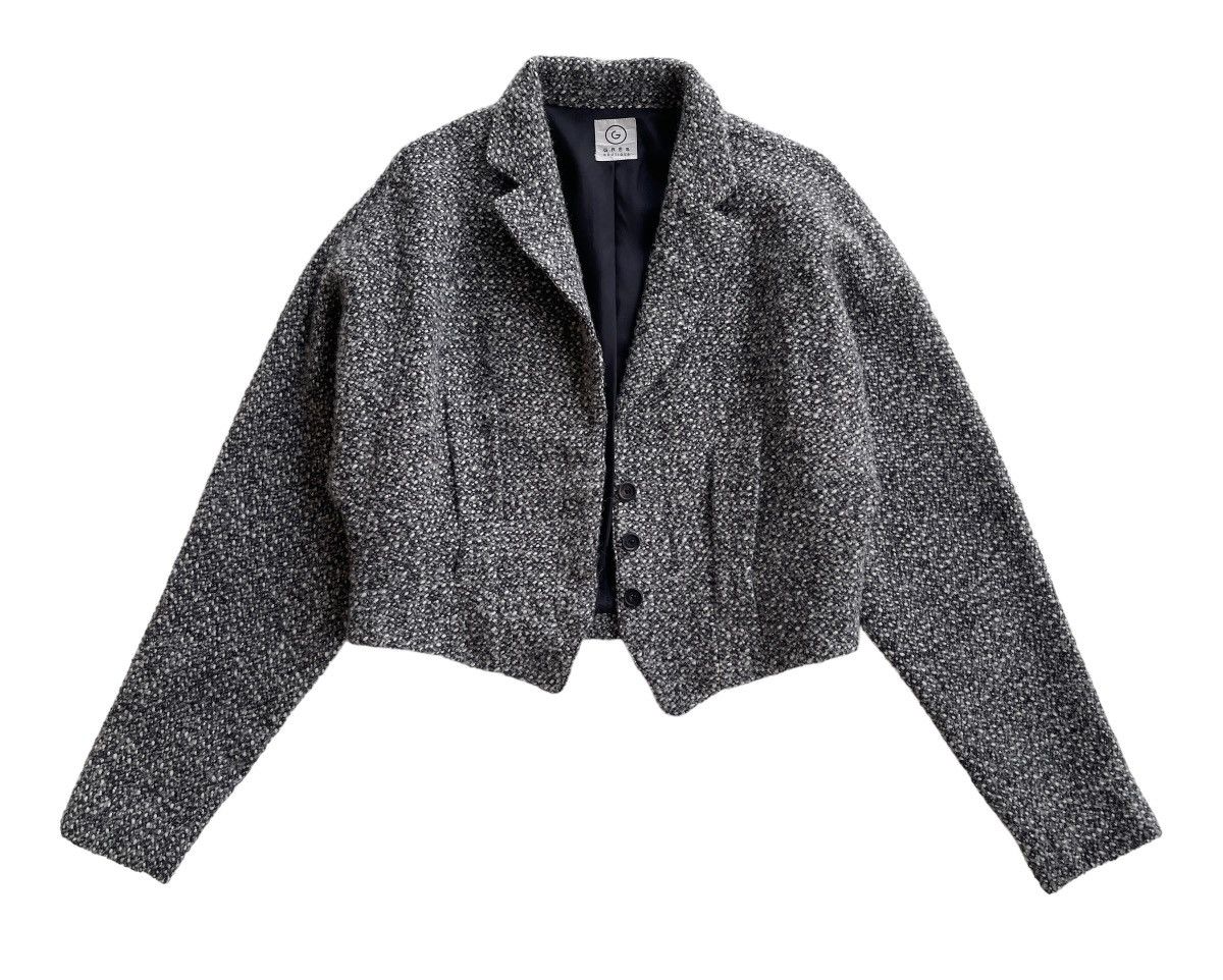 Japanese Brand Gres Wool Cropped Batwing Jacket France Size M / US 6-8 / IT 42-44 - 7 Thumbnail