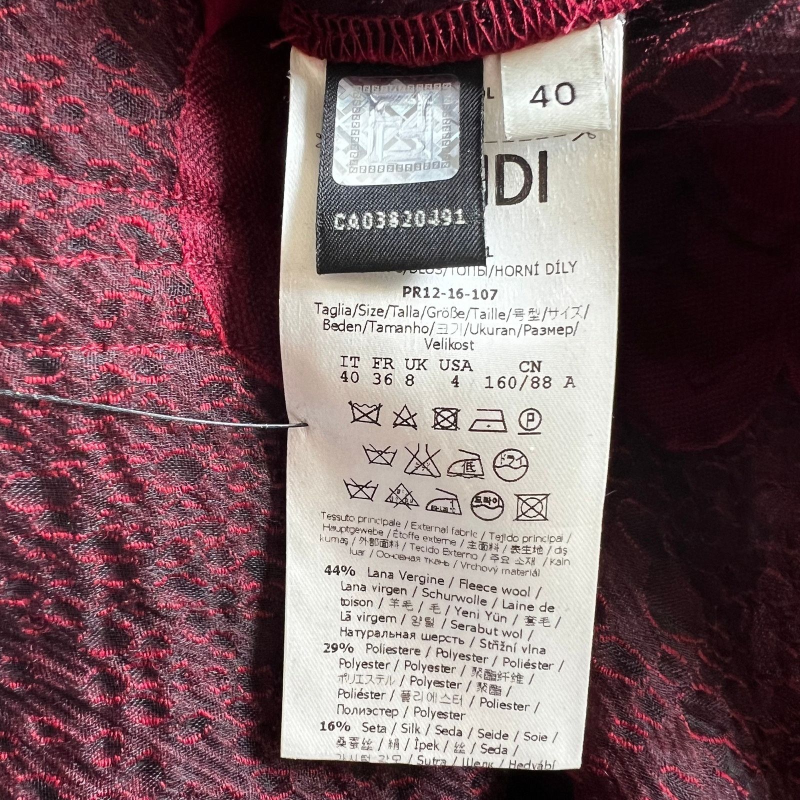 Fendi FENDI Crew Neck Button-Up Top, Small/US4/IT40 Size S / US 4 / IT 40 - 9 Thumbnail