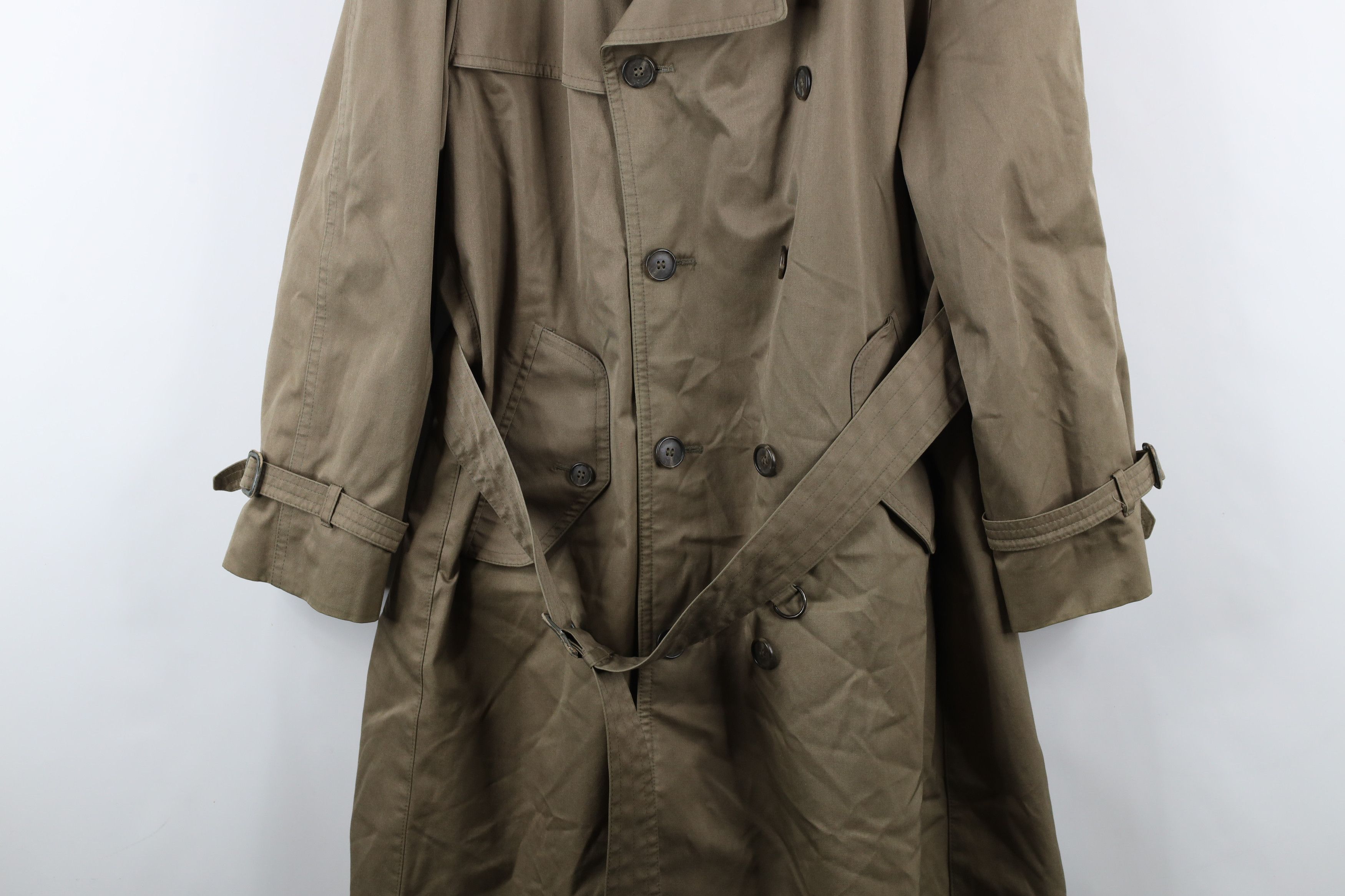 Vintage Vintage 90s Streetewar Lined Belted Trench Coat Beige Size US XXL / EU 58 / 5 - 3 Thumbnail
