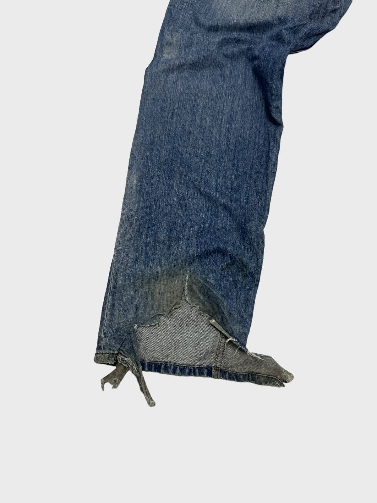 Japanese Brand × Vintage Vintage Distressed Diesel Industry Thrashed Jeans Size US 36 / EU 52 - 13 Thumbnail