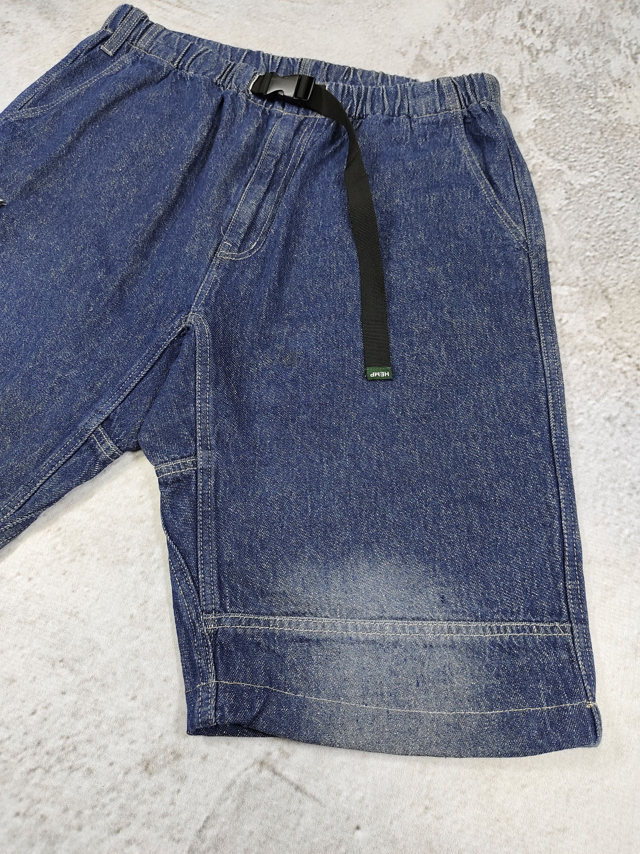 Manastash Manastash-Gorpcore Hiking Streetwear Hemp Denim Cargo Shorts Size US 34 / EU 50 - 3 Thumbnail