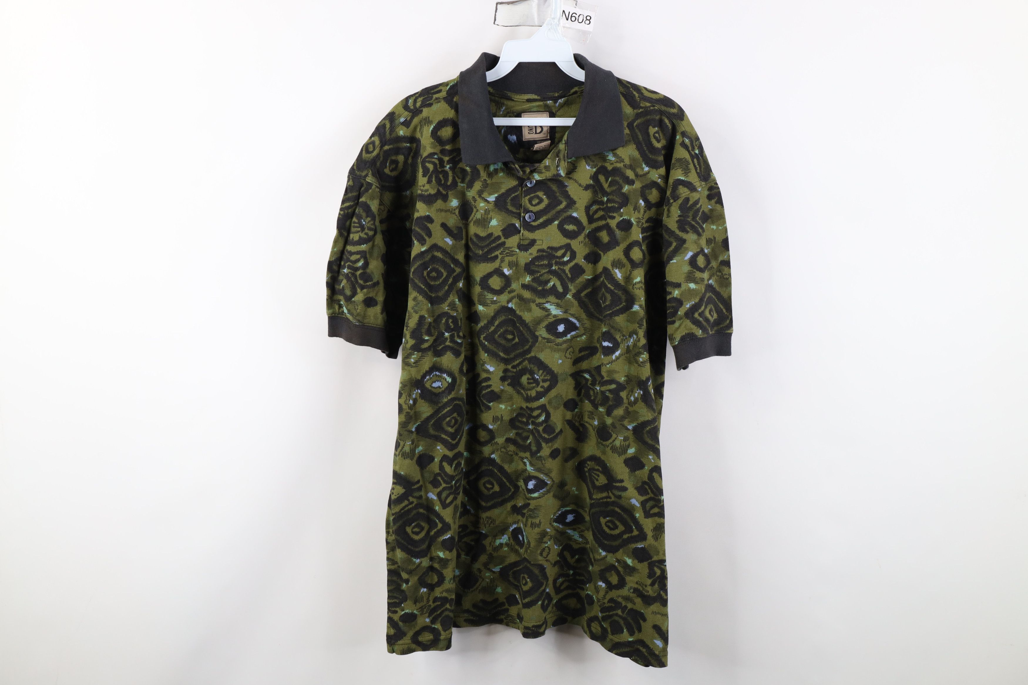 Vintage Vintage 90s Streetwear Flower Collared Golf Polo Shirt Size US L / EU 52-54 / 3 - 1 Thumbnail
