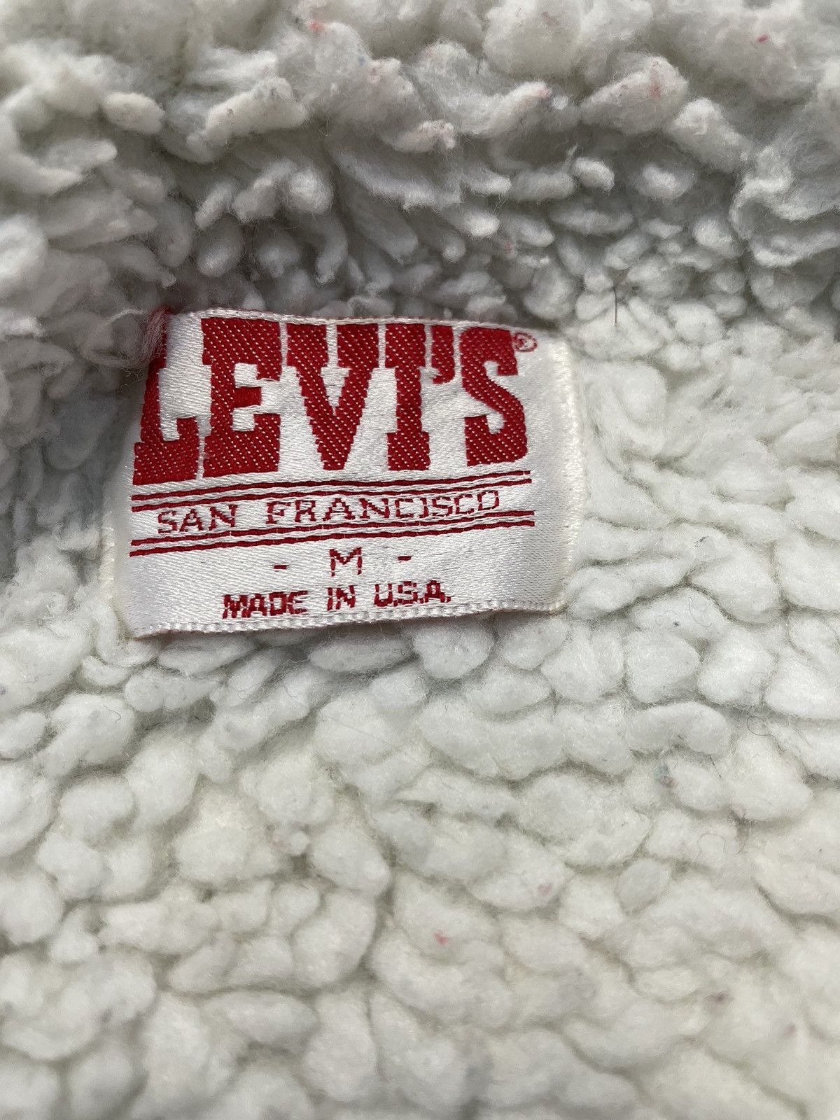 Levi's 90's Levi’s Sherpa Vintage Denim Jacket White Tag Size US M / EU 48-50 / 2 - 11 Thumbnail