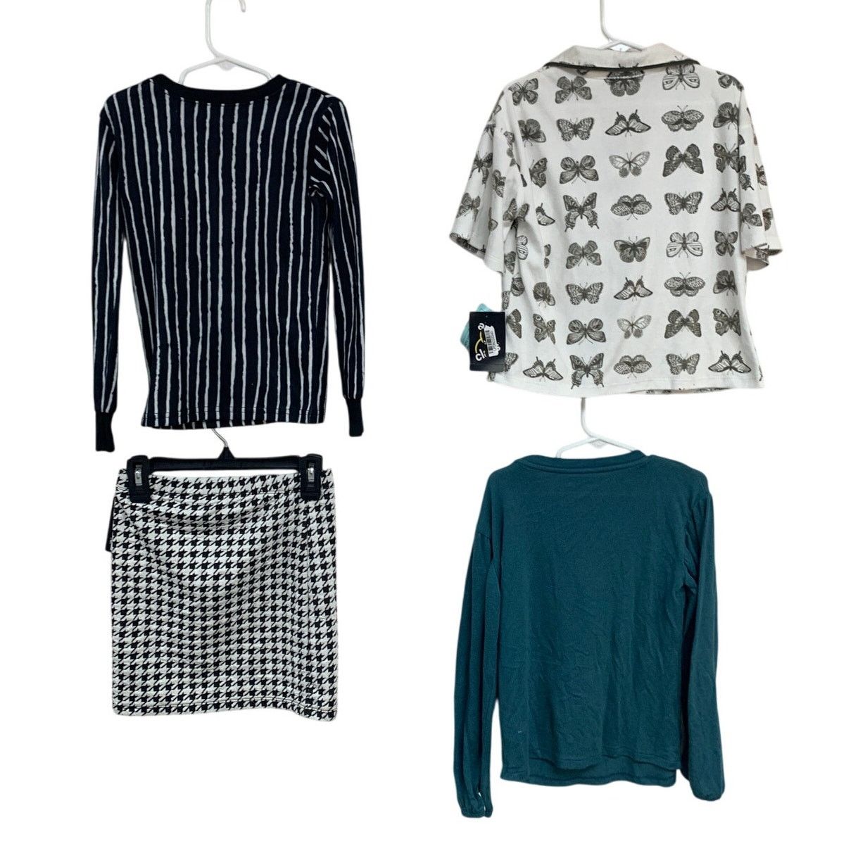 Disney 4 New Girls Small (6/7) PJ Shirts and Houndstooth Skirt Size S / US 4 / IT 40 - 2 Thumbnail