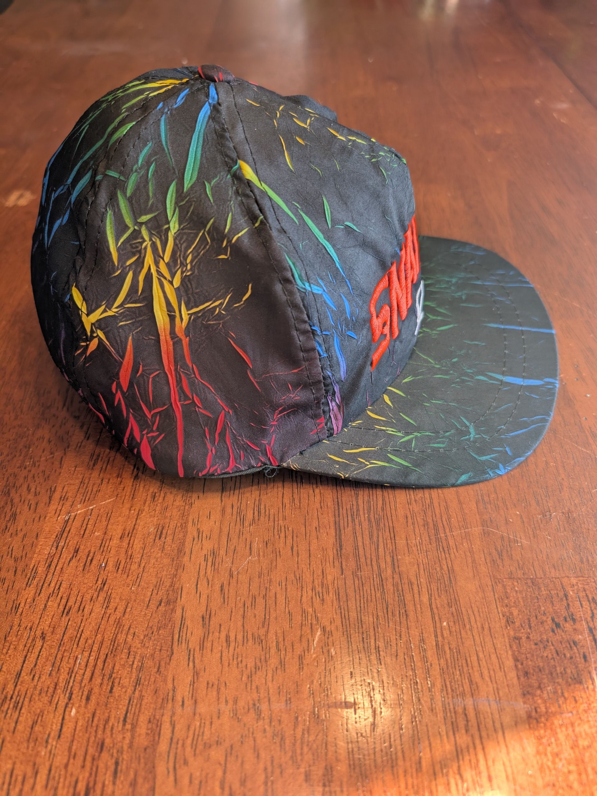 Other Vintage Rainbow Splash Snapon Racing Snapback Nylon Hat Size ONE SIZE - 2 Thumbnail