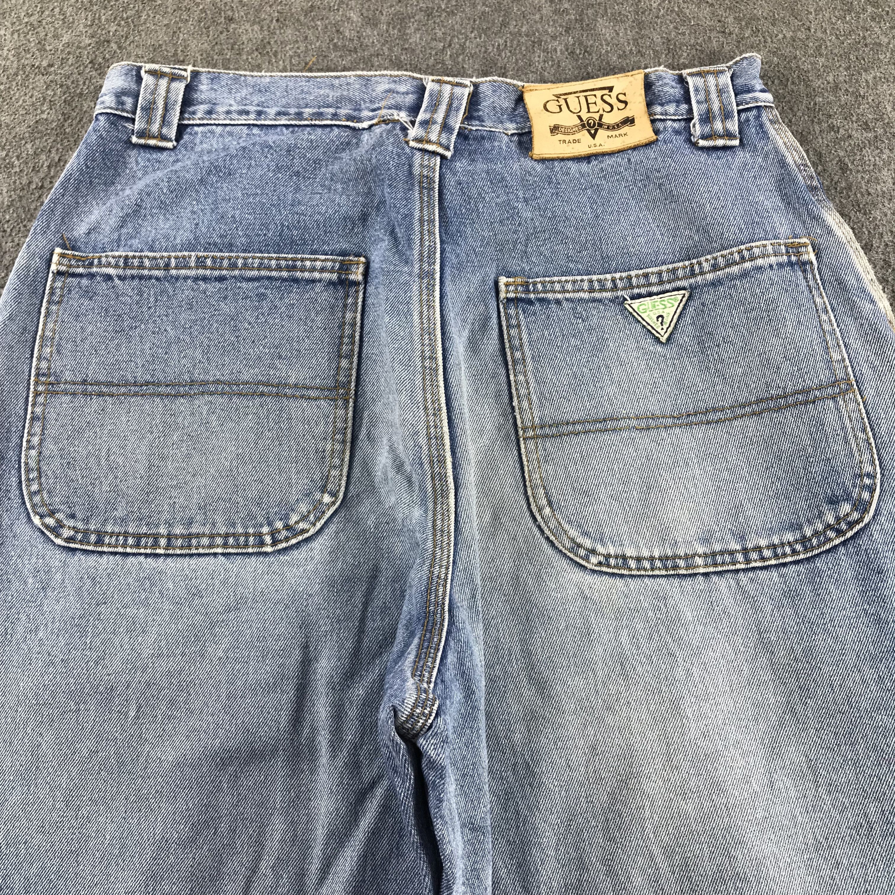Guess Vintage 90's Guess Jeans Faded Baggy Denim KJ3398 Size US 33 - 4 Thumbnail