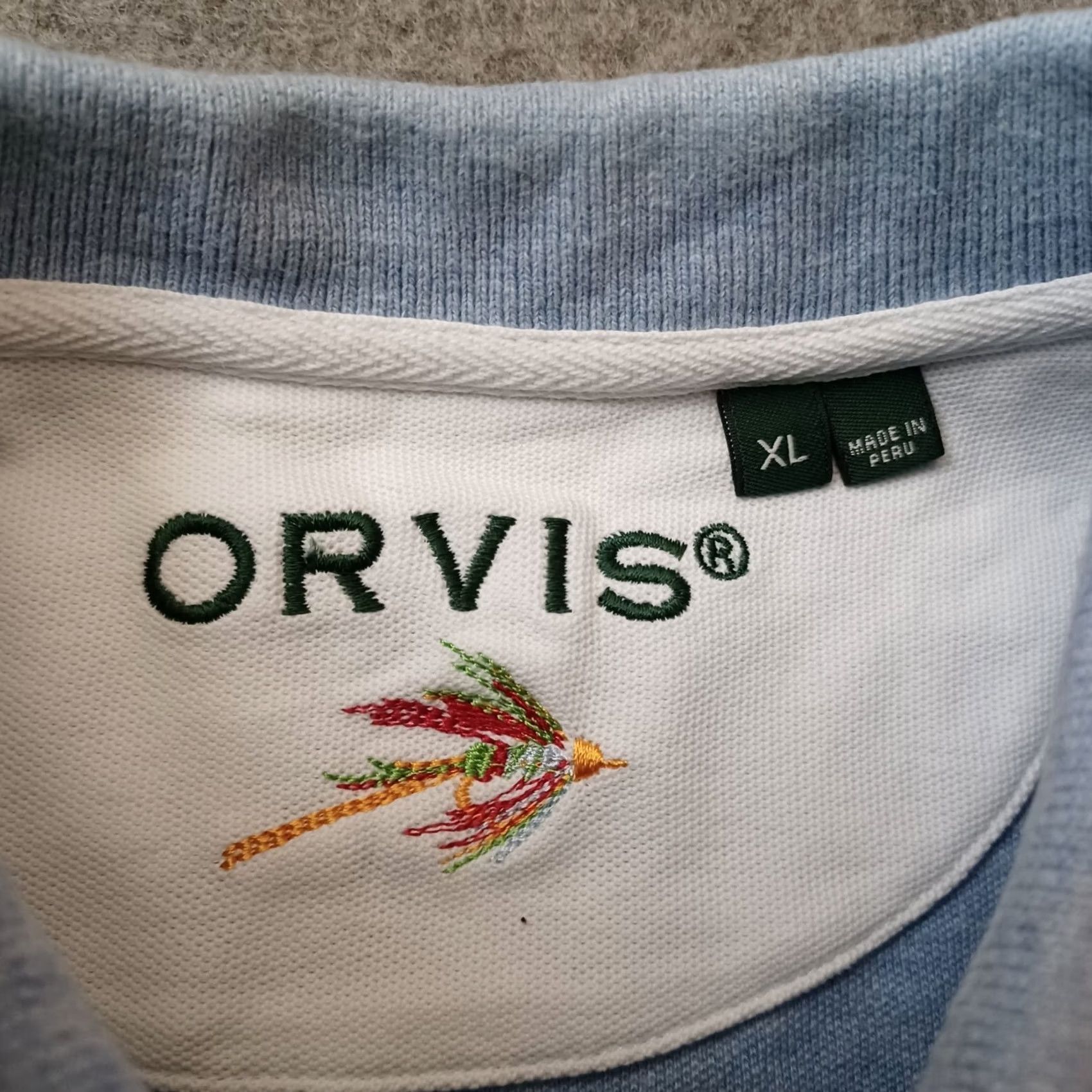 Orvis Orvis Mens Polo Shirt XL Blue Signature Logo Short Sleeve Heavyweight Knit 100% Cotton Regular Fit Golf Walking Men Size US XL / EU 56 / 4 - 2 Thumbnail