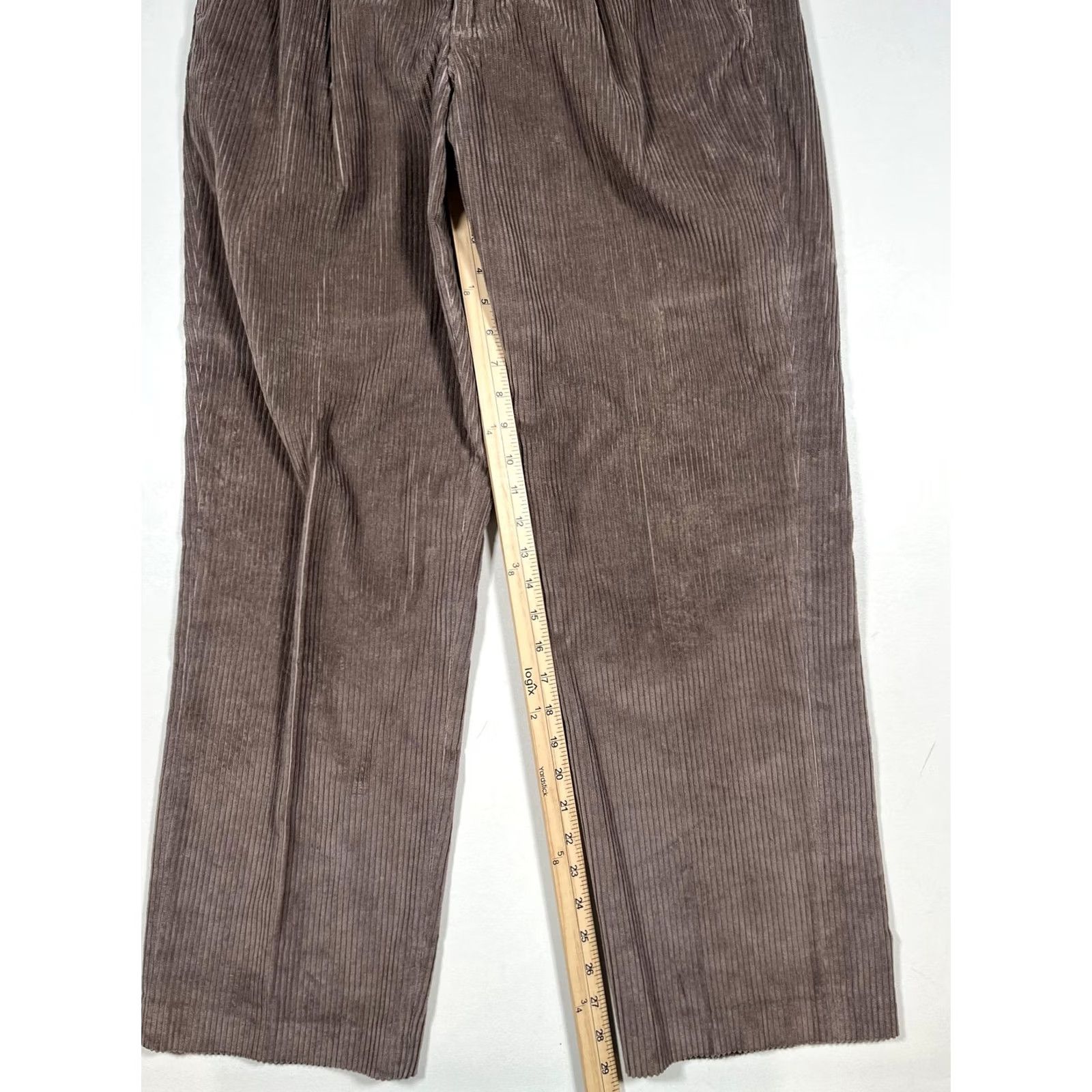 Lands' End VINTAGE Lands End Pants Mens 34 Brown Corduroy Pleated Dress Classic USA Size US 34 / EU 50 - 4 Thumbnail