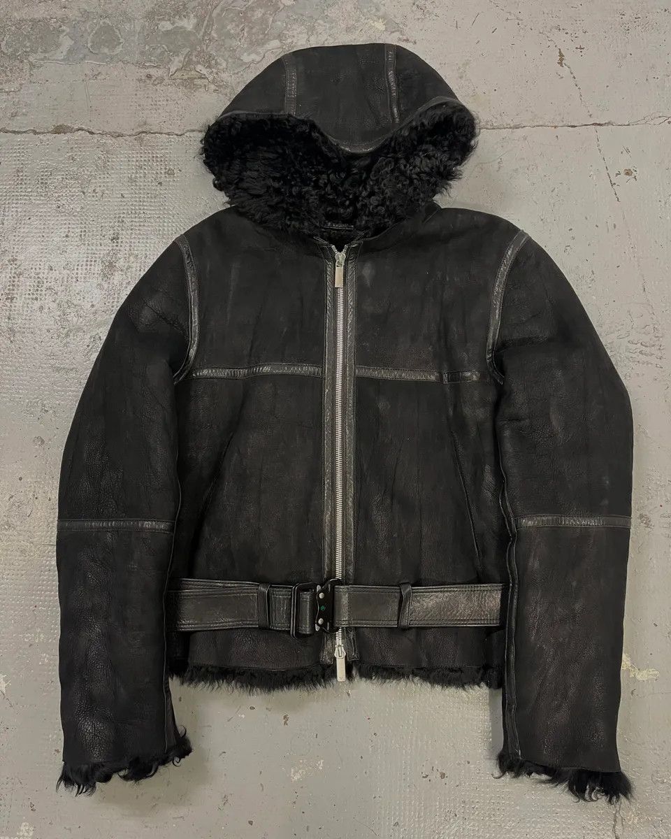 Emporio Armani AW2018 Emporio Armani Fur Collar Black Leather Jacket Size US M / EU 48-50 / 2 - 2 Thumbnail