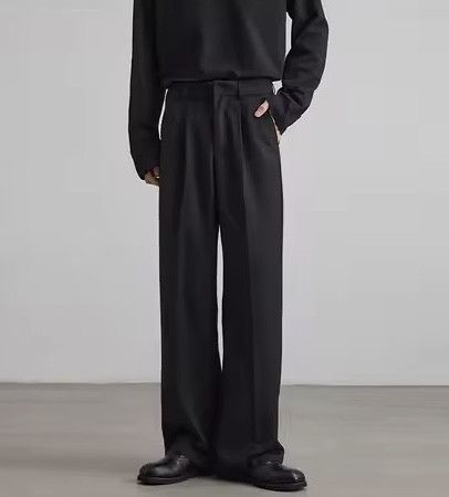 Vintage High Waist Straight Wide Leg Pleated Pants / Trousers Size US 29 - 1 Thumbnail