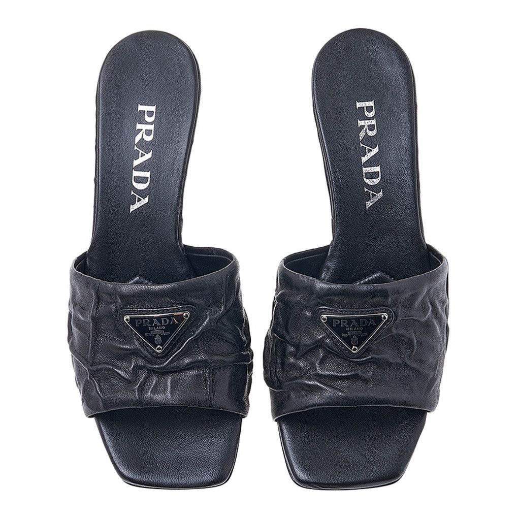 Prada o1la1rc1a0724 Heeled Sandals in Black Size US 8.5 / IT 38.5 - 2 Thumbnail