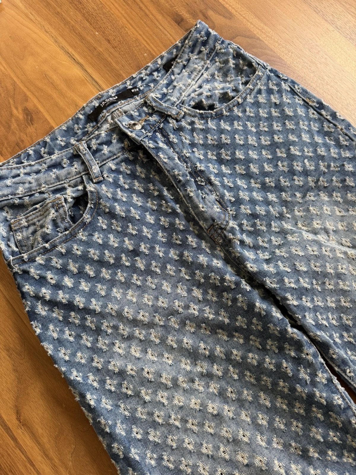 Jaded London Jaded London Distressed Light Blue Jeans — Women's Size 24" / US 00 / IT 34 - 2 Thumbnail