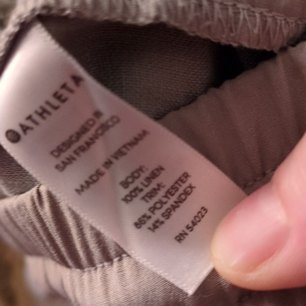 Athleta Athleta Linen Blend Gray Cuffed Pants Size 2 Size 26" / US 2 / IT 38 - 5 Thumbnail