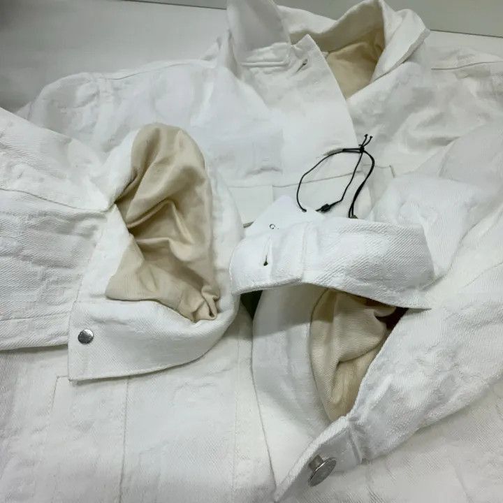 Gucci Gucci White GG Embroidered Denim Jacket-2507 Size M / US 6-8 / IT 42-44 - 6 Thumbnail