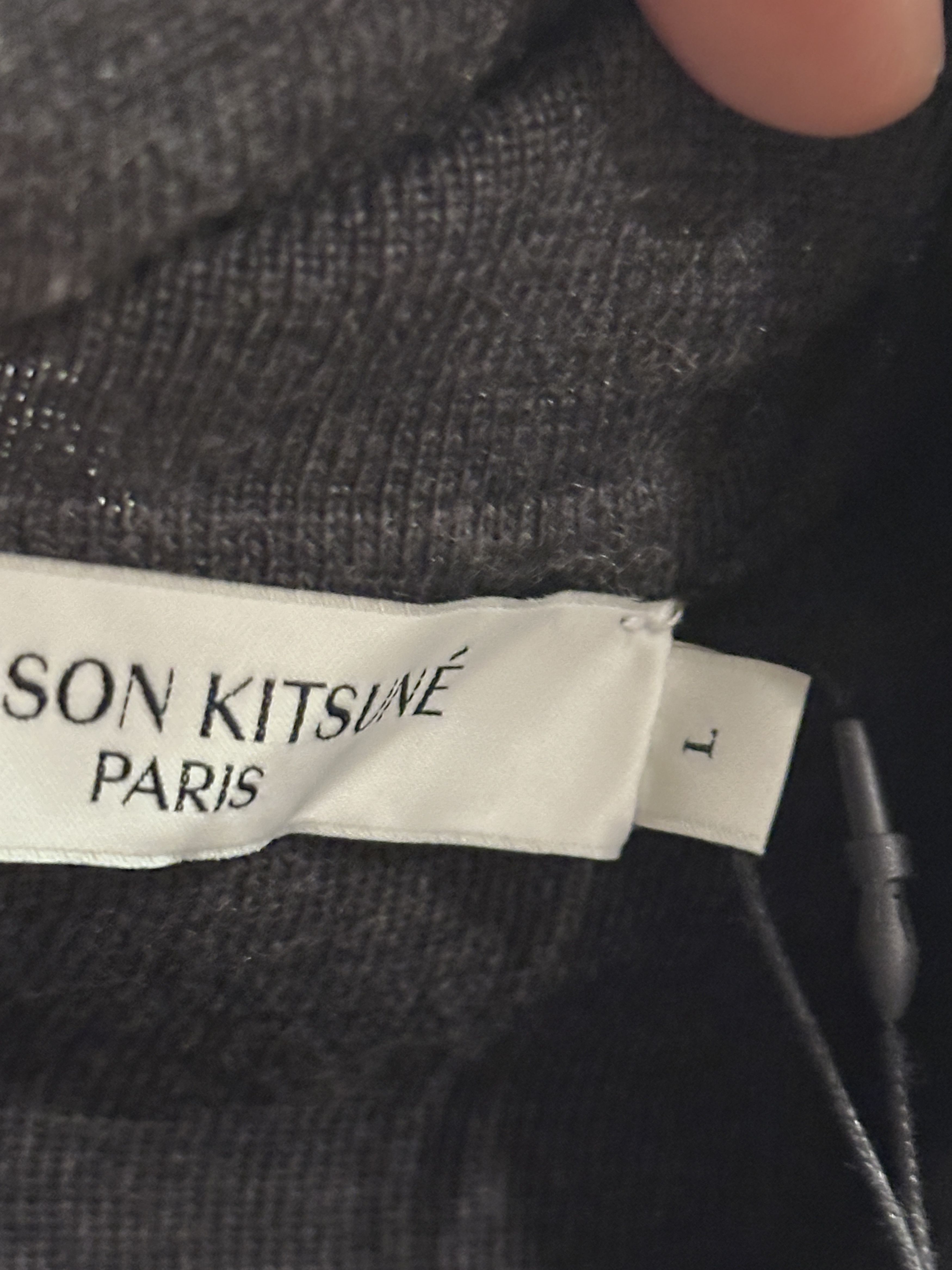 Maison Kitsune Maison Kitsuné Charcoal Fox Head Patch Turtleneck Pullover Size US L / EU 52-54 / 3 - 7 Thumbnail