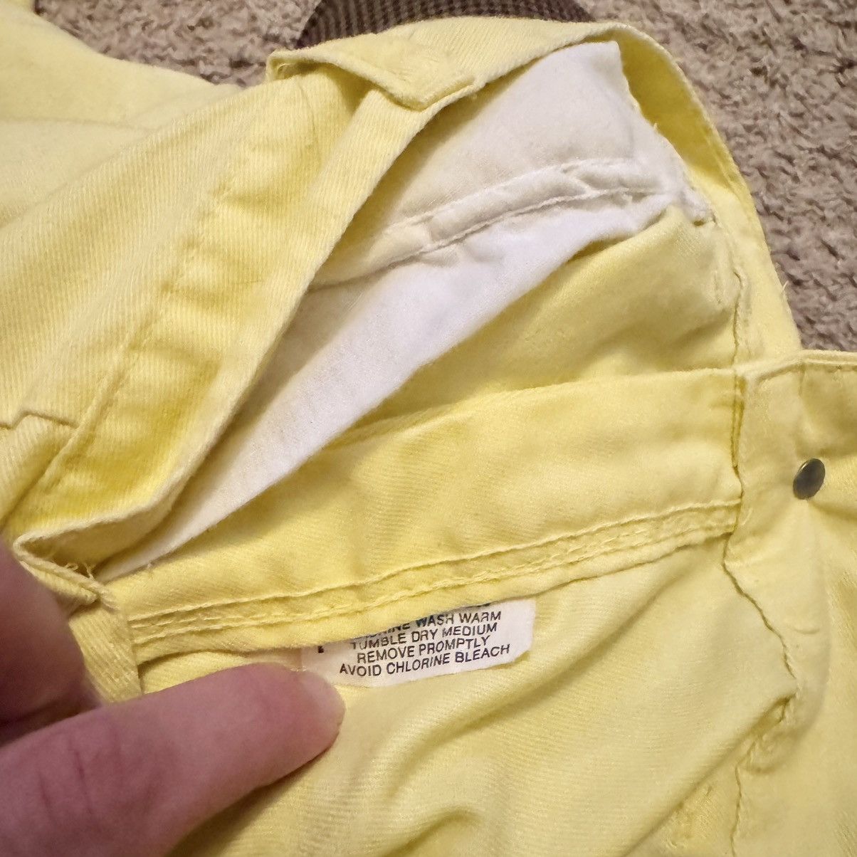 Sears TRUE VINTAGE 70s YELLOW FADE BIG YANK PANTS! Size US 29 - 8 Thumbnail