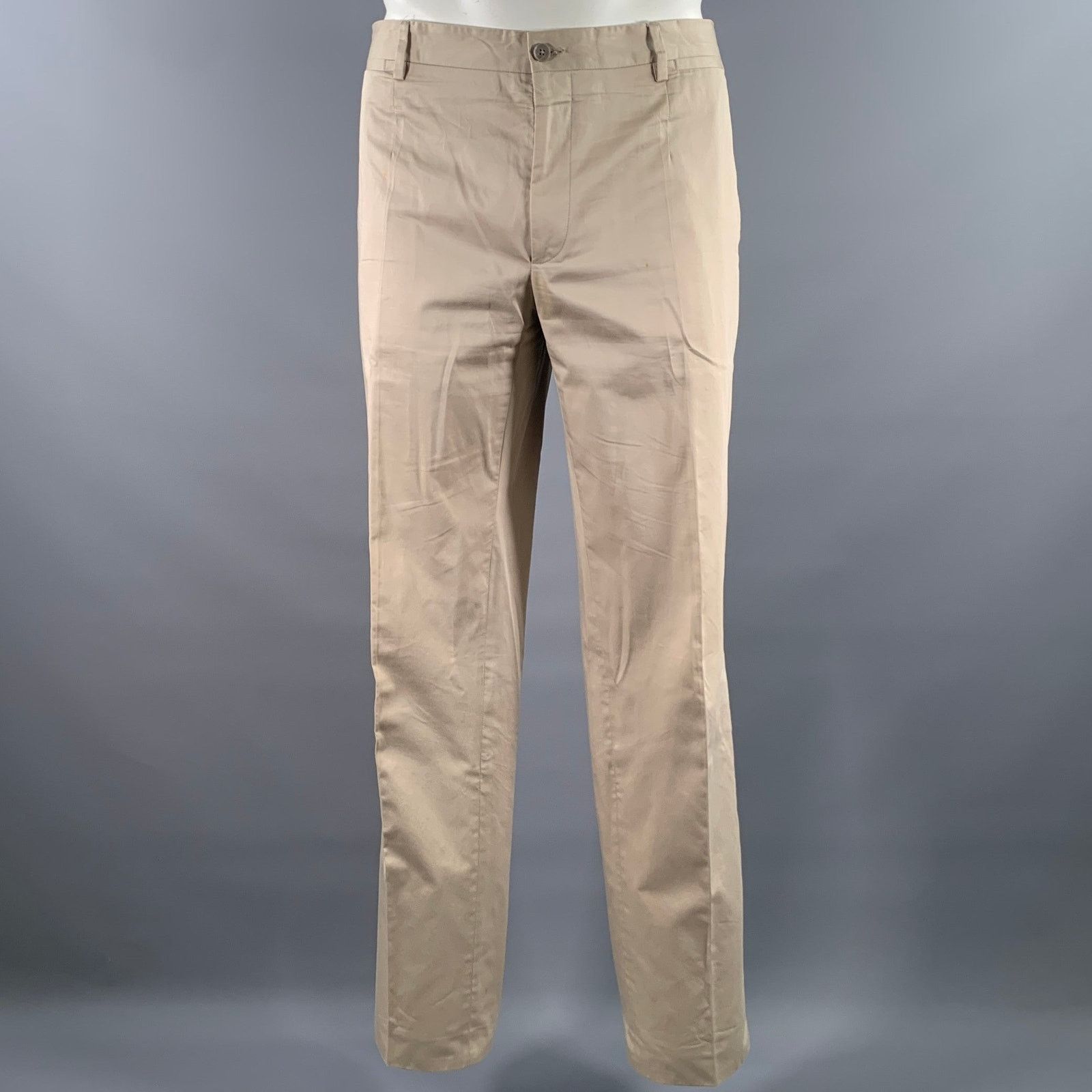 Dolce & Gabbana DOLCE & GABBANA Size 46 Khaki Notch Lapel Suit Size 46R - 4 Thumbnail