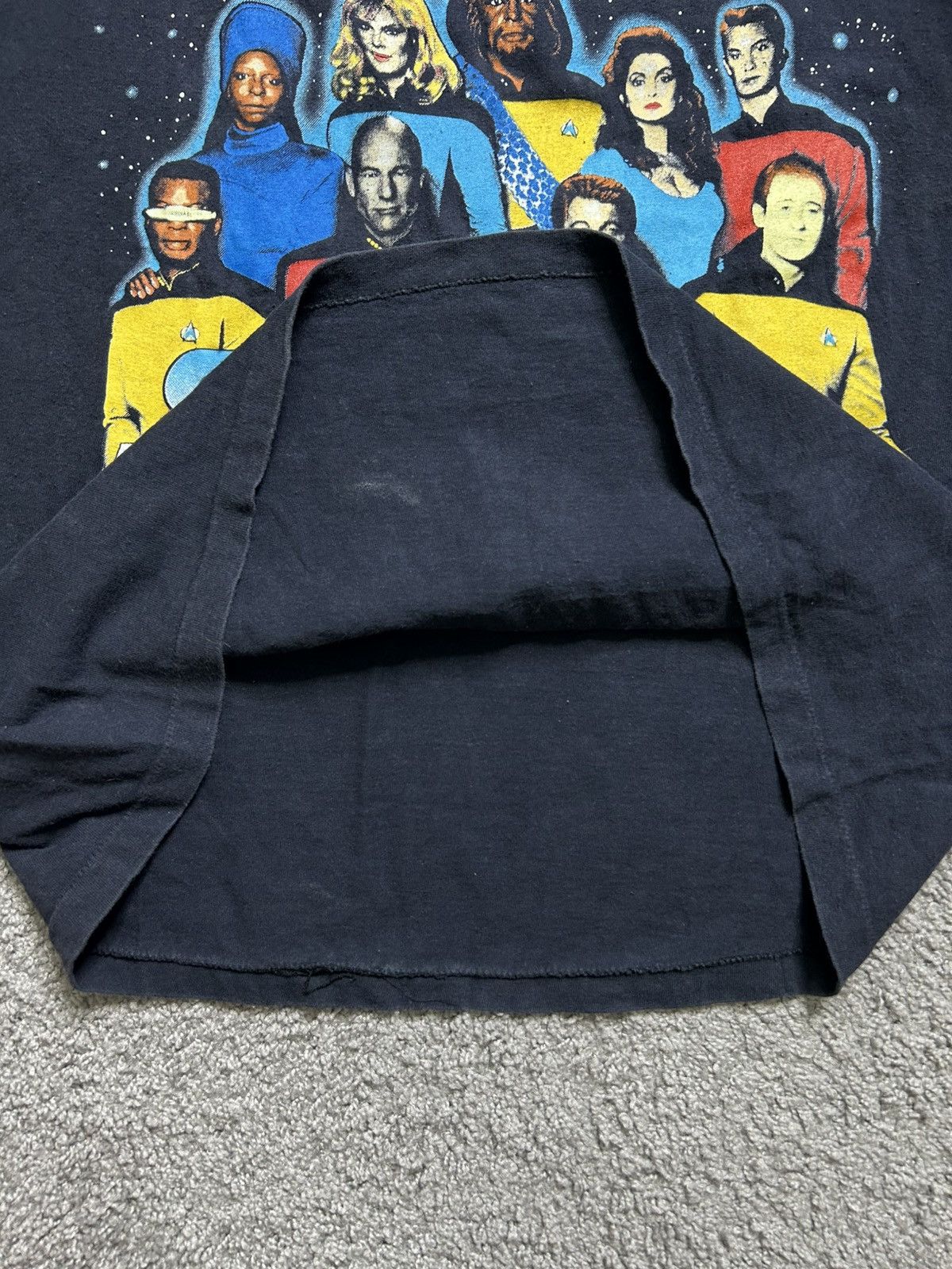 Vintage Vintage 90s Star Trek The Next Generation Tee USA Single Size US L / EU 52-54 / 3 - 4 Thumbnail