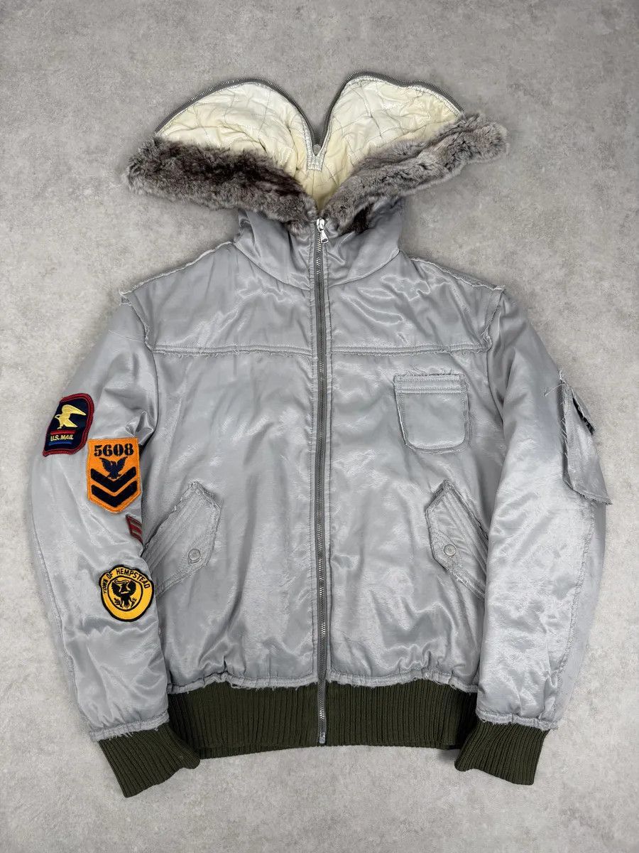 Dolce & Gabbana AW2004 Dolce & Gabbana Grey Aviator Patchwork Bomber Jacket Size US M / EU 48-50 / 2 - 6 Thumbnail