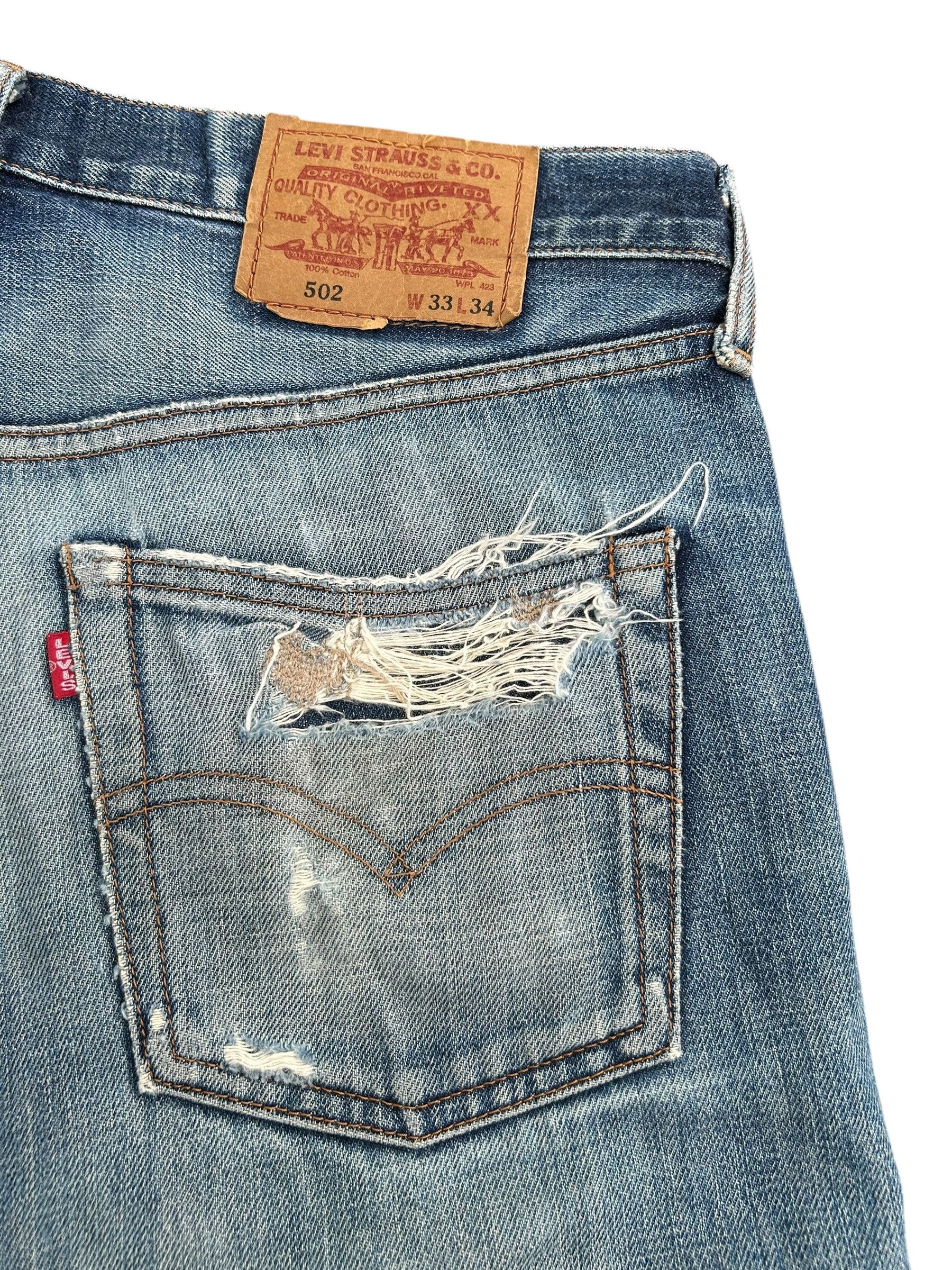 Japanese Brand × Kapital × Vintage THRASHED Vintage Levi's big E Reconstructed Repair Denim Size US 33 - 14 Thumbnail