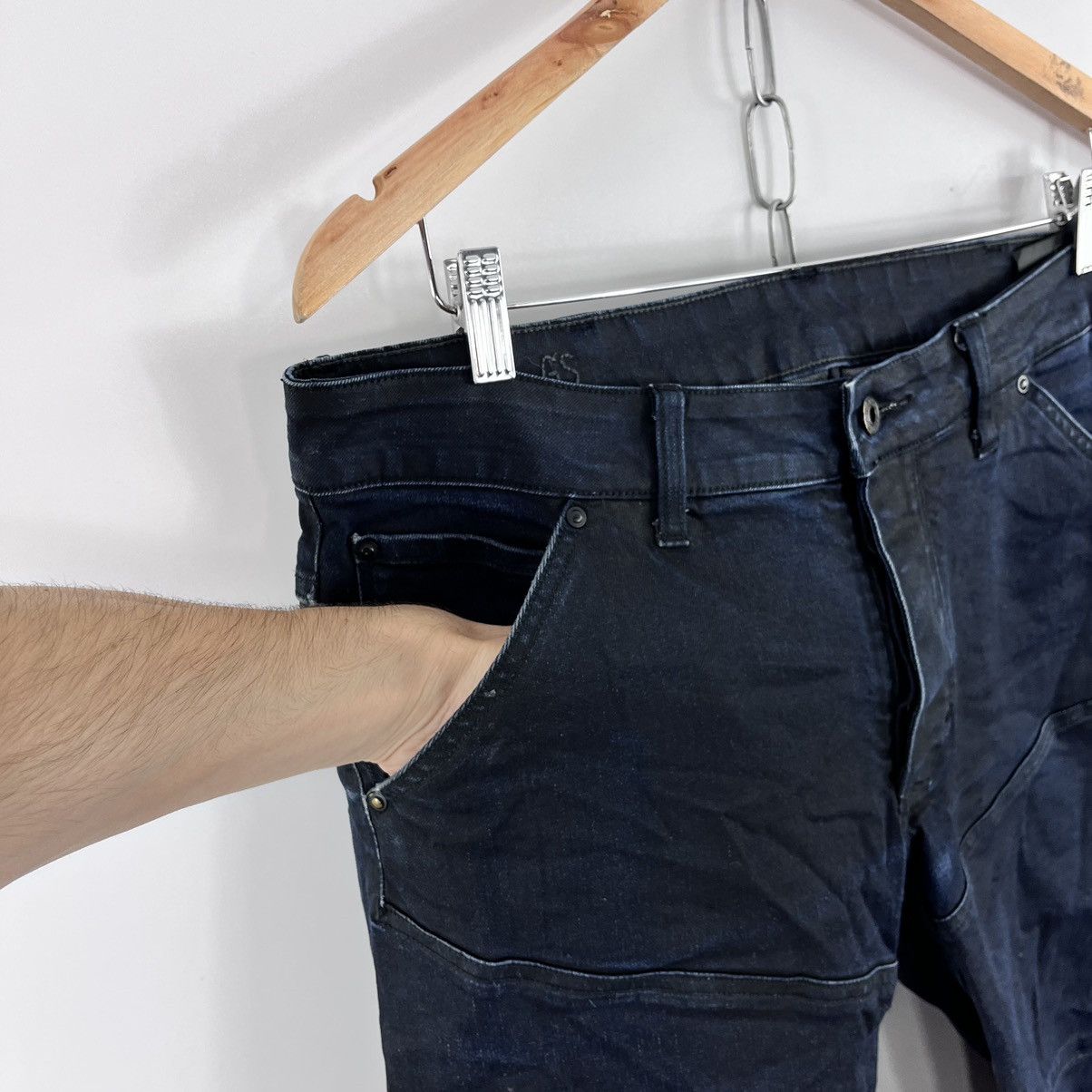 G-Star G-Star Raw Jeans Double Knee Zip Pockets Dark Navy Size 33 Size US 33 - 4 Thumbnail