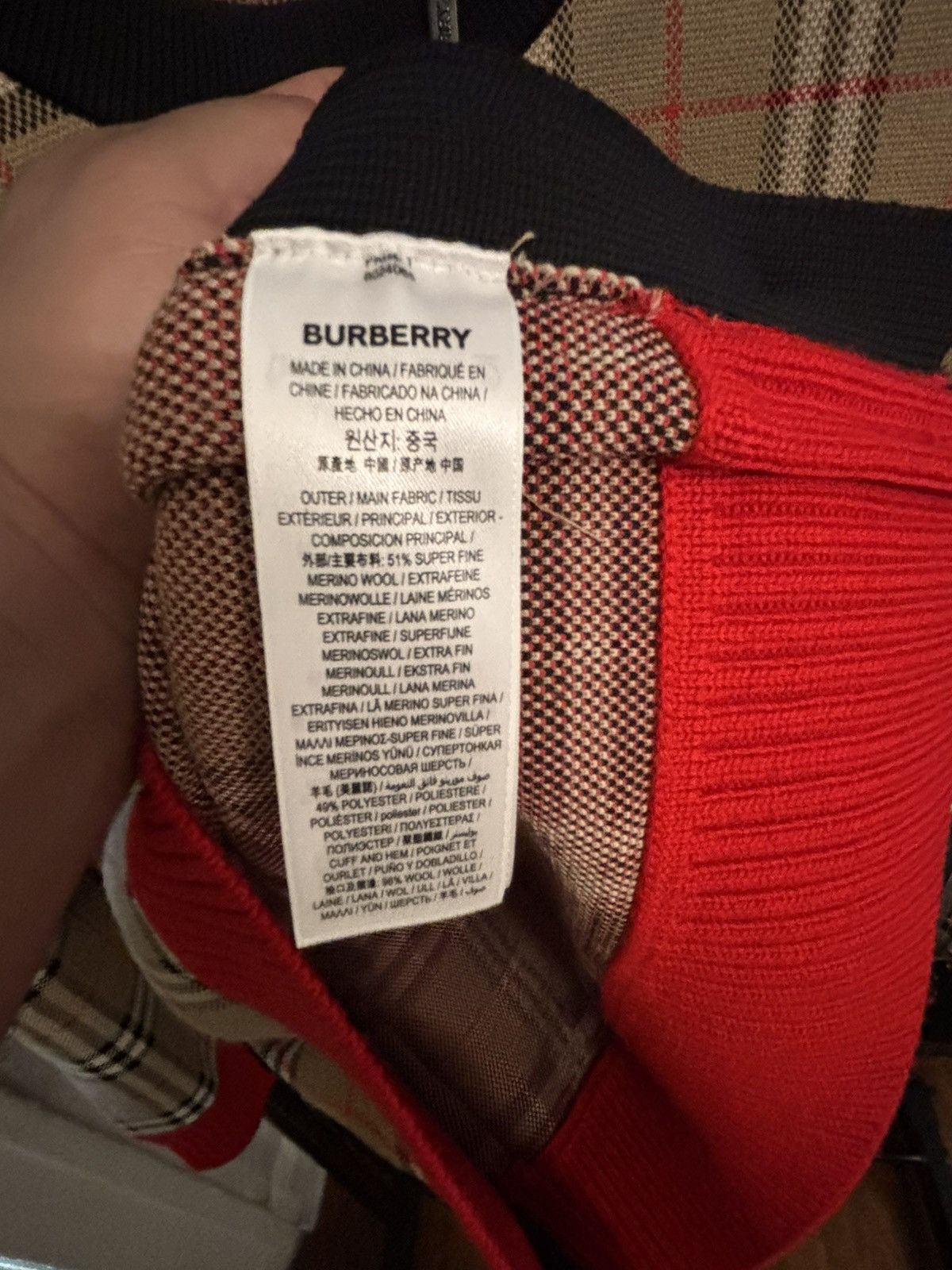 Burberry Burberry Nova Check Jacquard Sweater Authentic New Size L Size US L / EU 52-54 / 3 - 9 Thumbnail