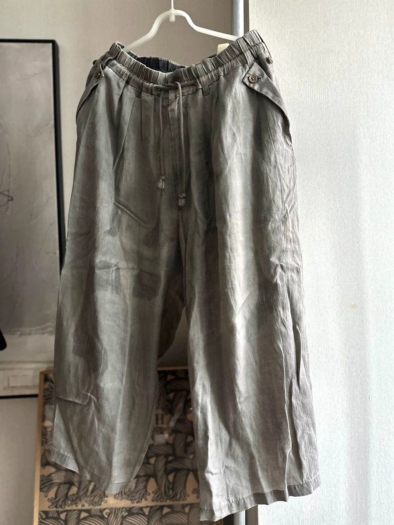 Yohji Yamamoto Yohji Yamamoto size 3 Mainline Silk Wide Pants 2504-Nextar Size US 30 / EU 46 - 9 Thumbnail