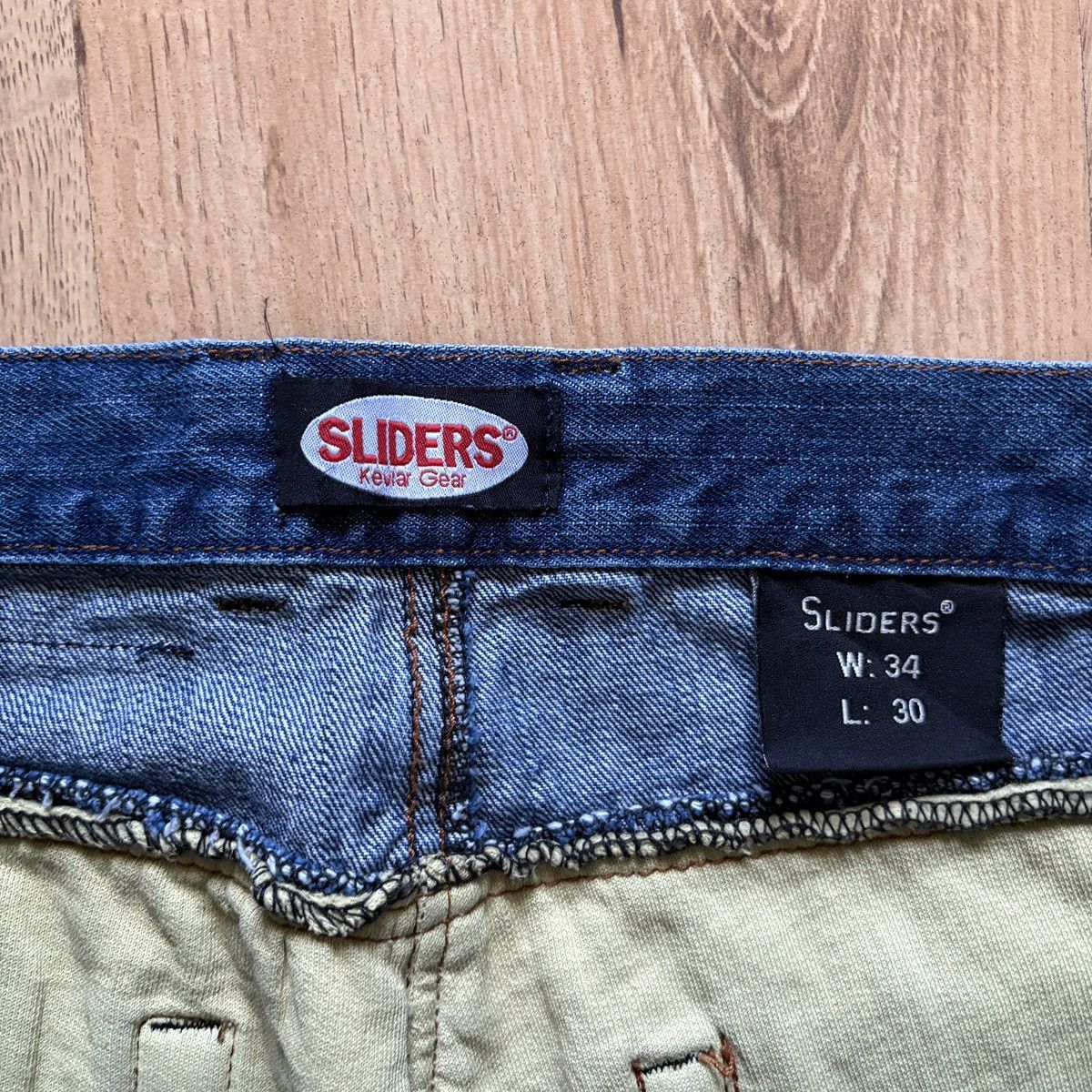 Other Sliders Blue Double Knee jeans with kevlar lining for bikers Size US 34 / EU 50 - 2 Thumbnail