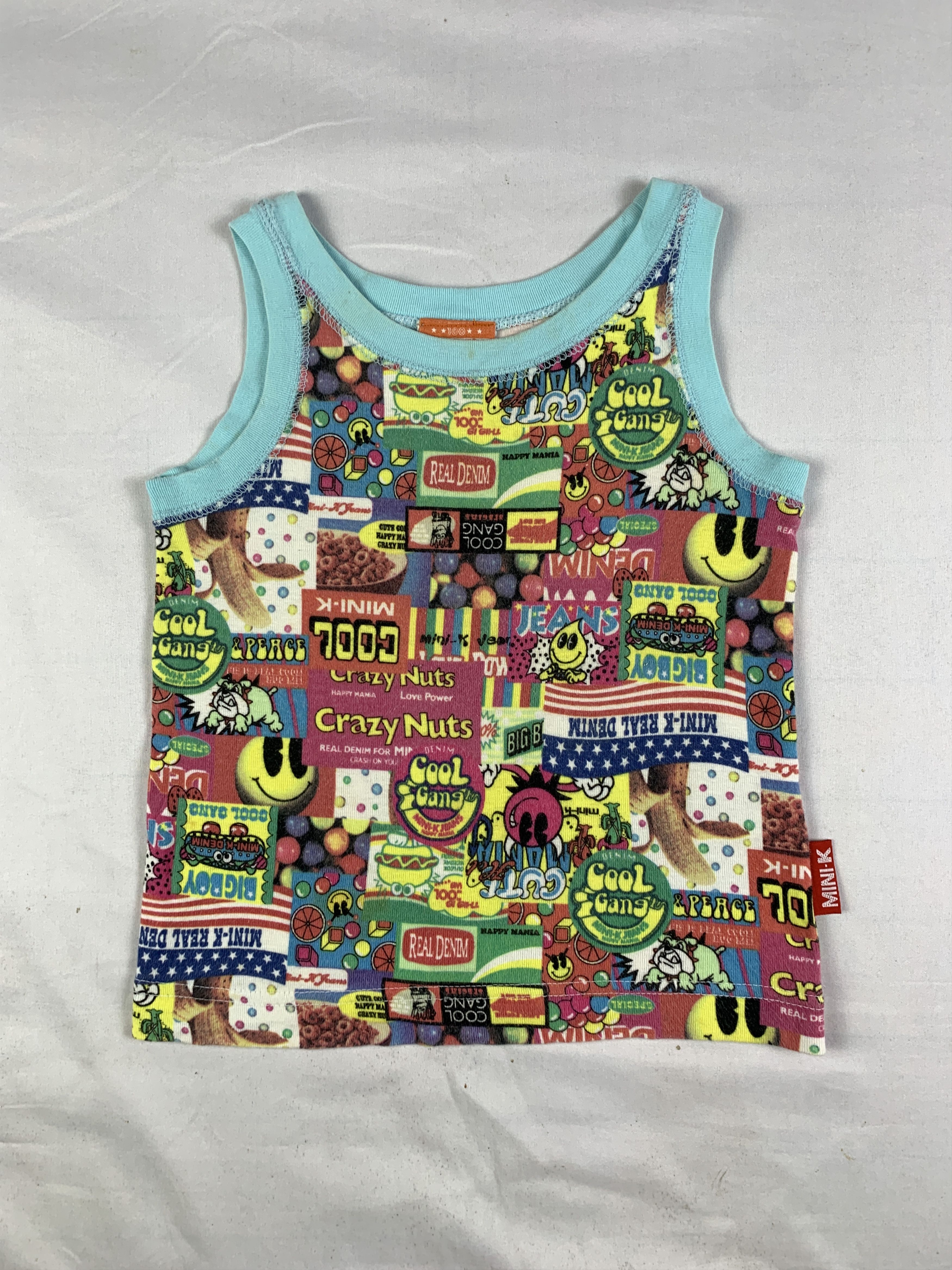 Angel Blue Mini-K Japan Candy Ringer Baby Tank Top (XS) Size XS / US 0-2 / IT 36-38 - 1 Thumbnail