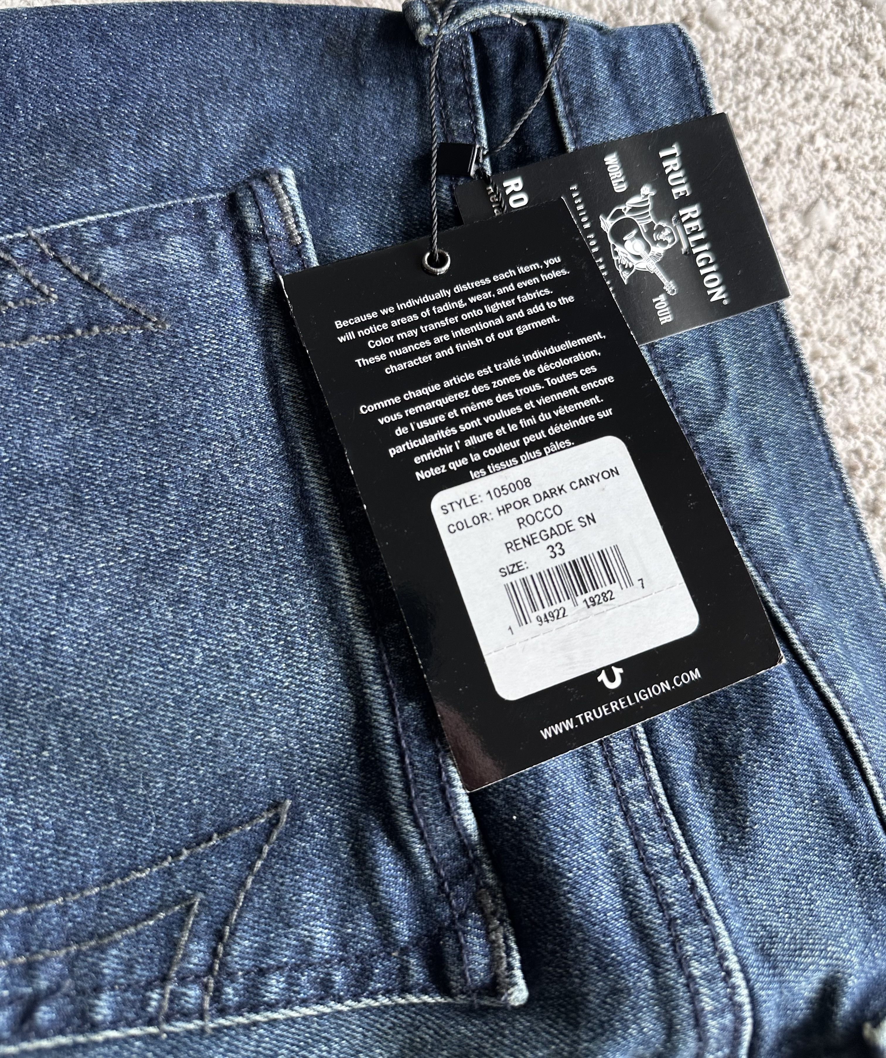 True Religion NEW True Religion Rocco Relaxed Slim Jeans Size US 33 - 4 Thumbnail