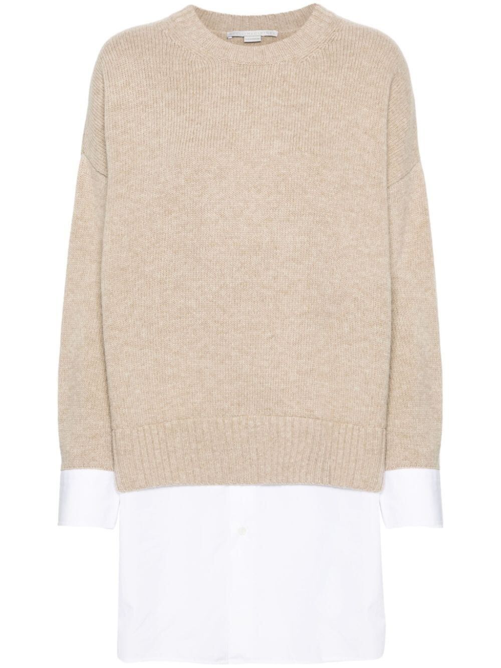 Stella McCartney MAGLIONE STRATIFICATO IN LANA E COTONE Size S / US 4 / IT 40 - 1 Thumbnail
