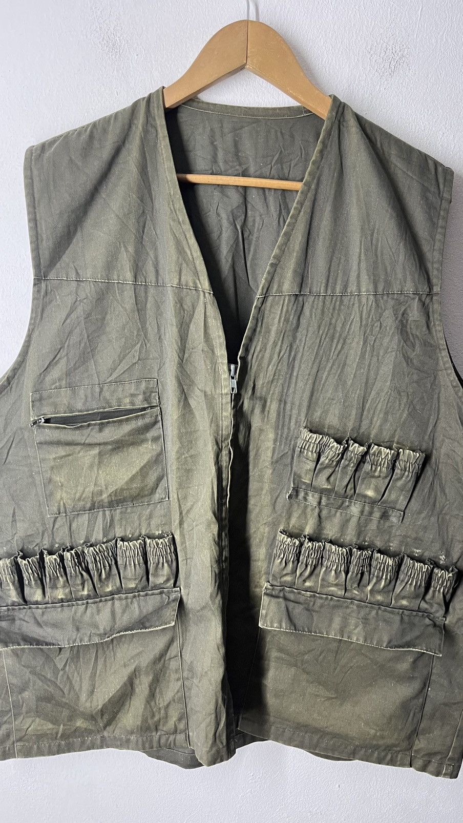 Vintage VINTAGE ARMY SLEEVELES GREEN JACKET Size US XL / EU 56 / 4 - 4 Thumbnail